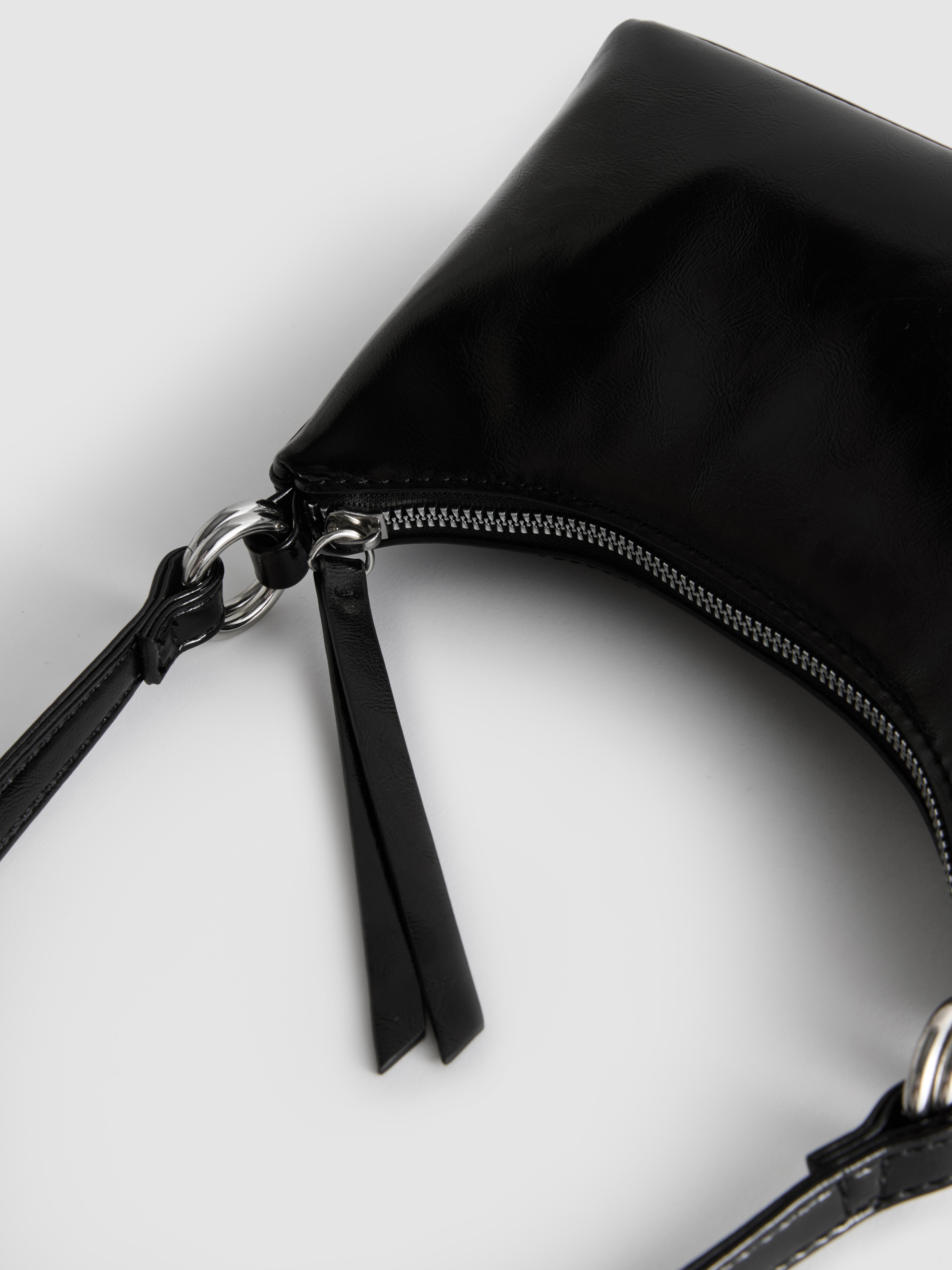 Faux Leather Shoulder Bag