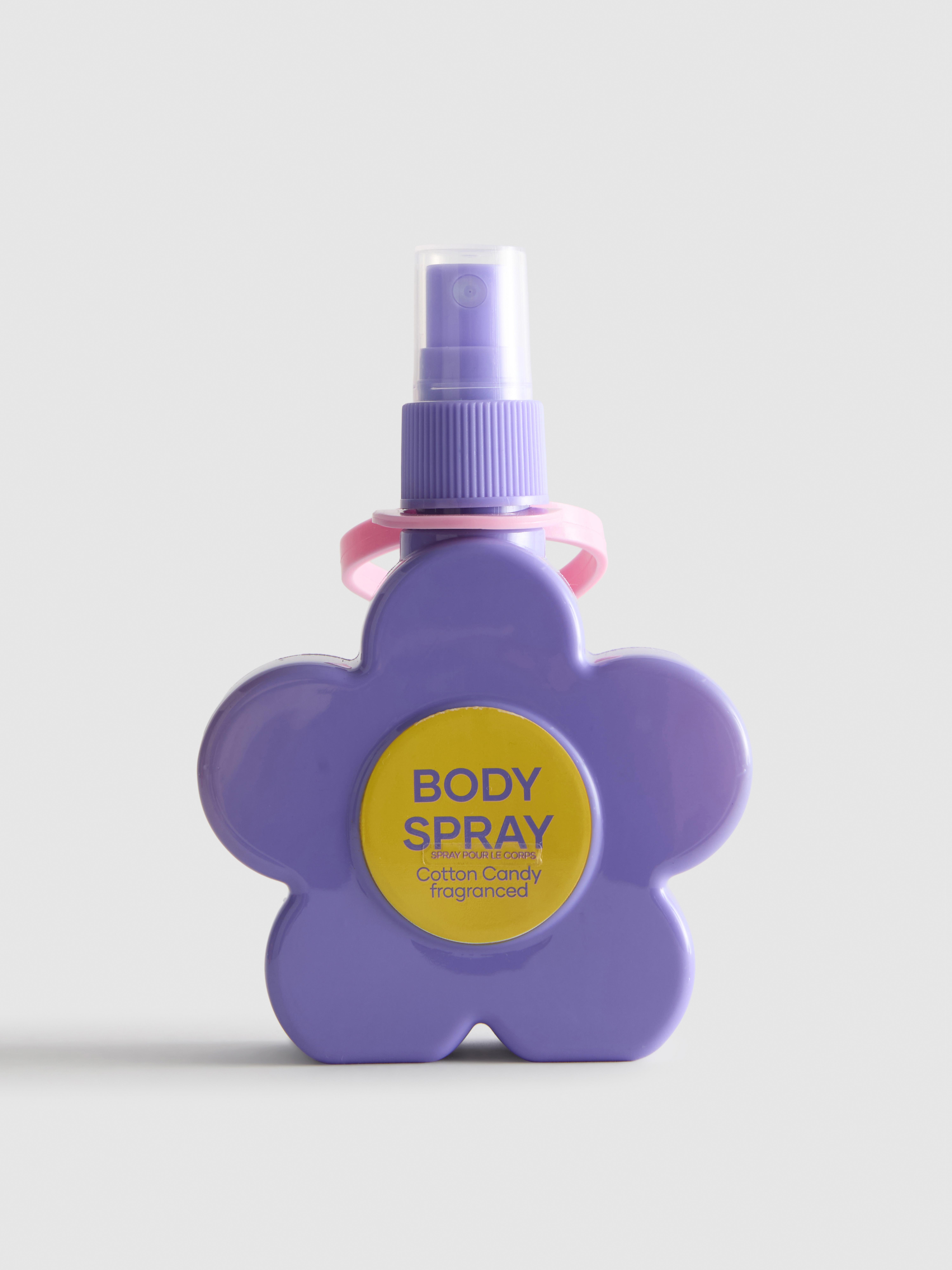 Lichaamsspray in bloemvormig flesje