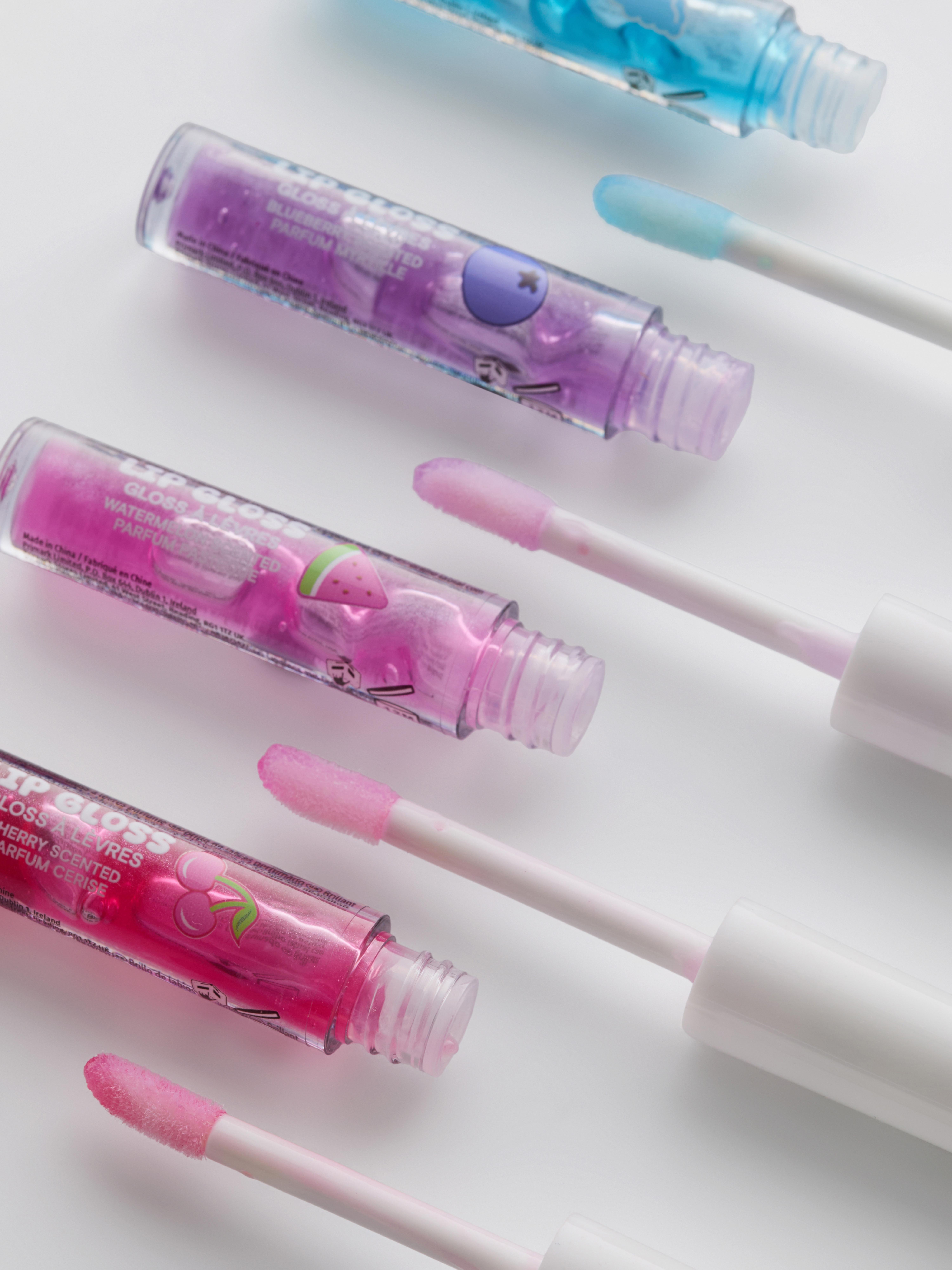 Lot de 4 gloss à lèvres parfumés