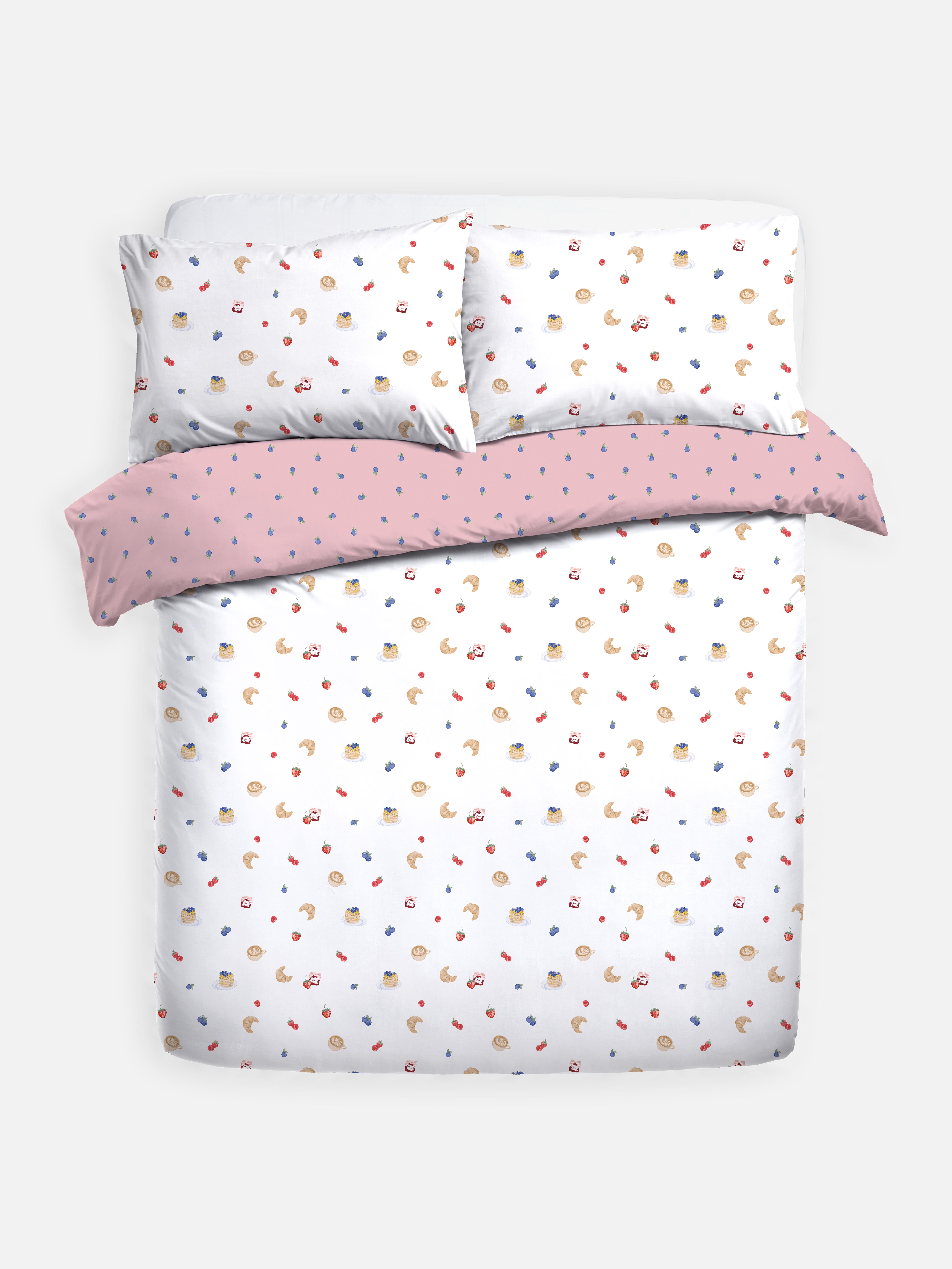 Conjunto capa edredão casal pequeno-almoço