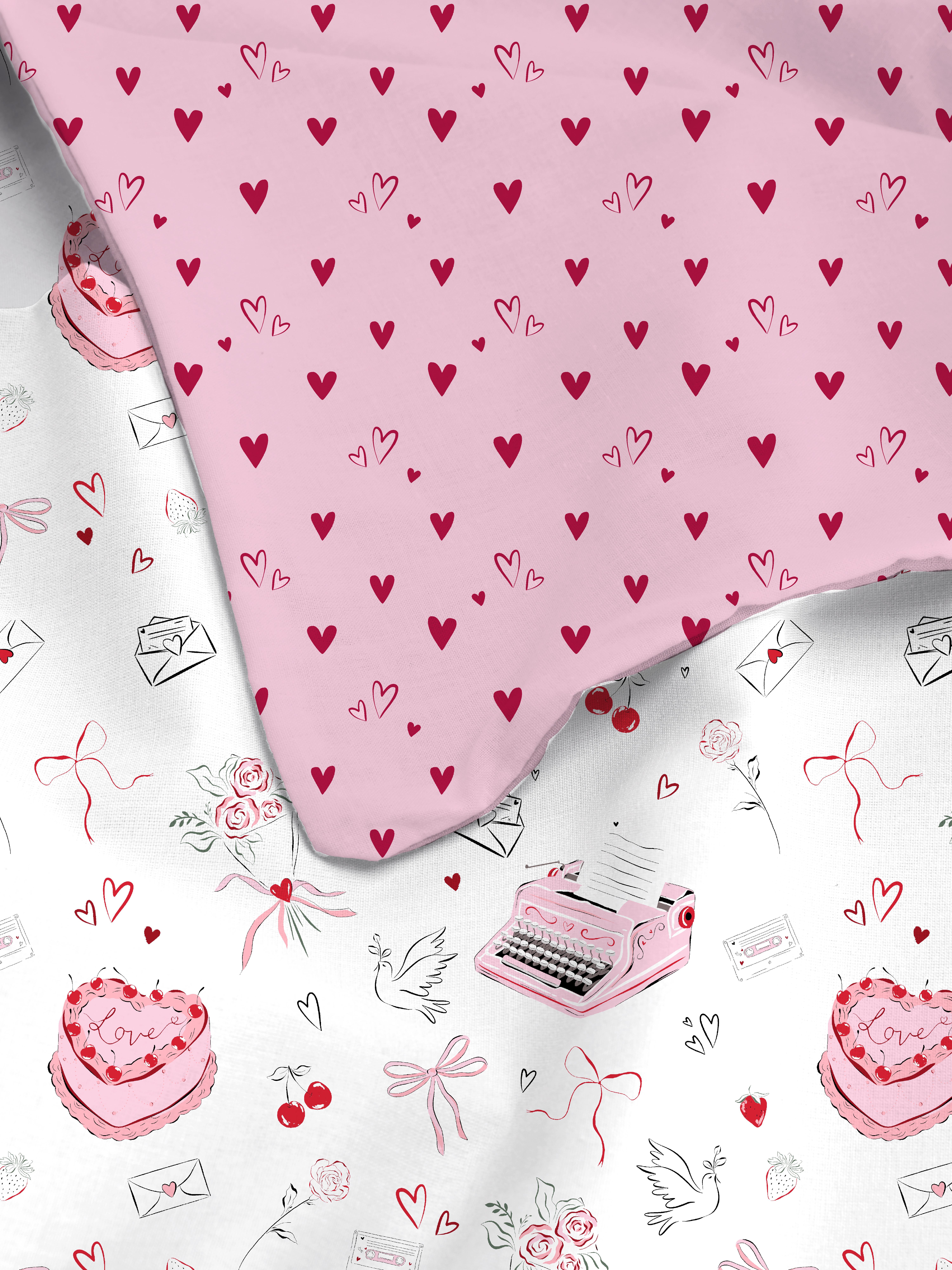 Valentines Double Duvet Cover Set