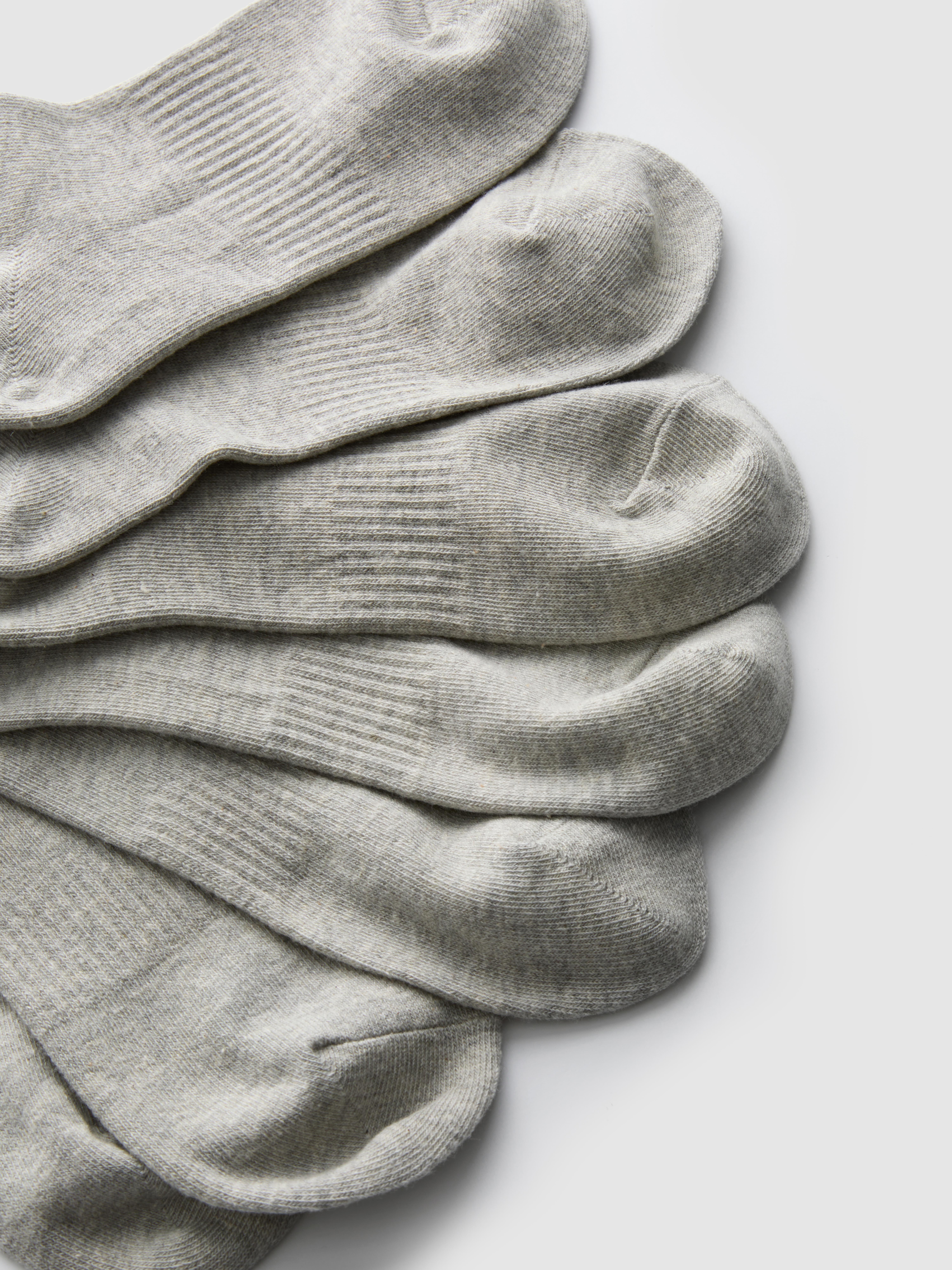 Men's Gray 7pk Essential Ankle Socks