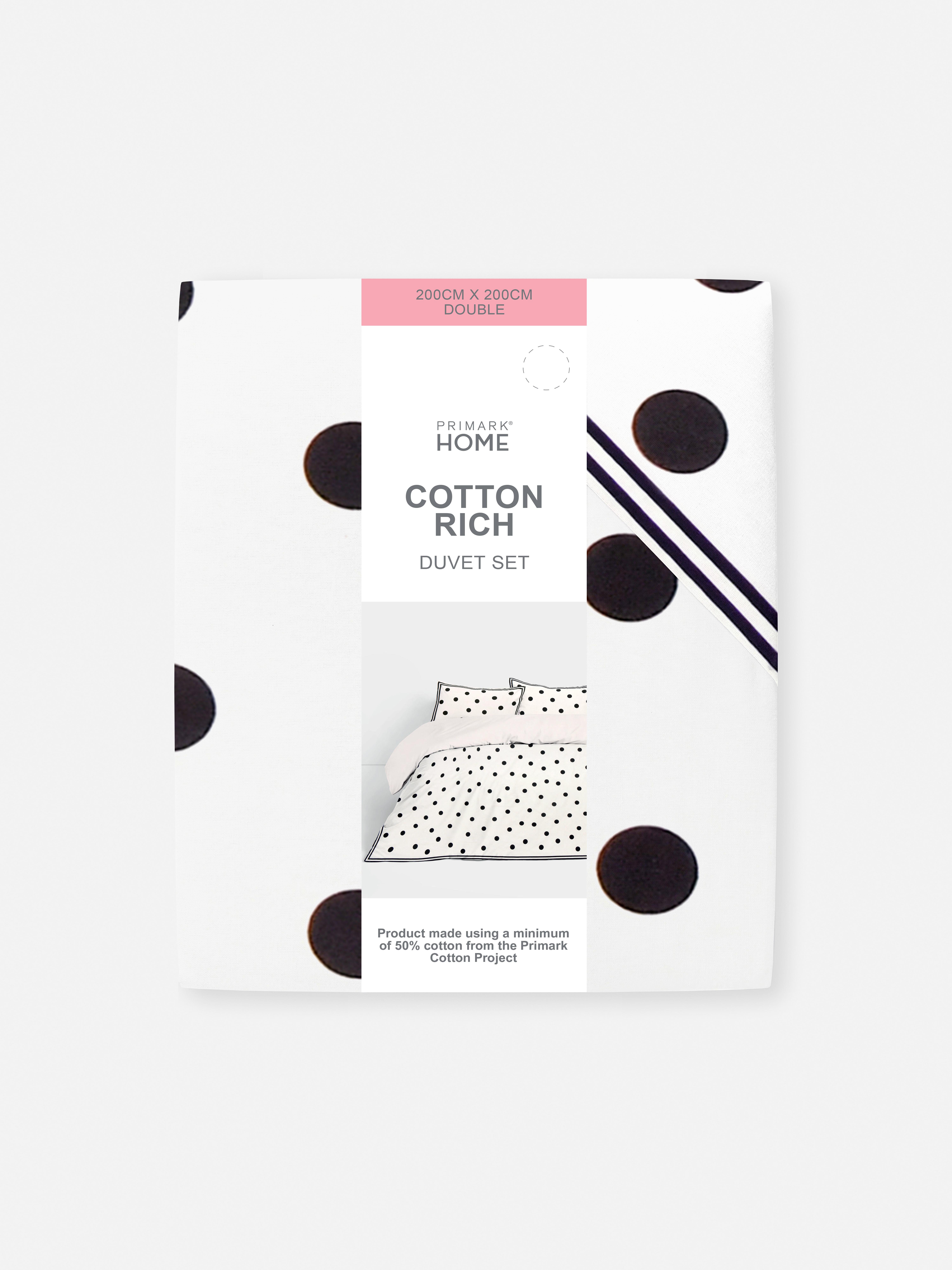 Polka Dot Double Duvet Cover Set