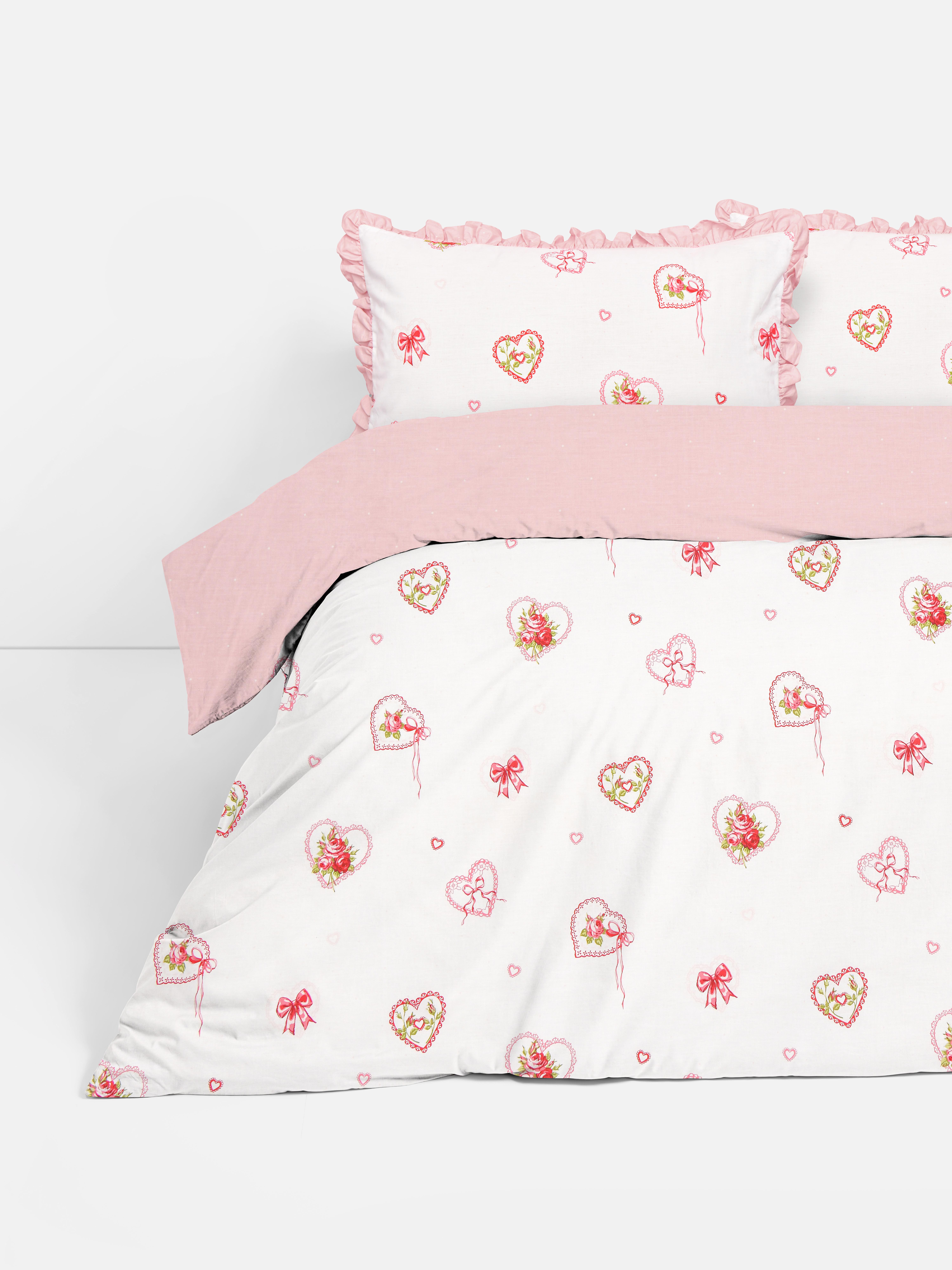 Crochet Heart Super King Duvet Cover Set