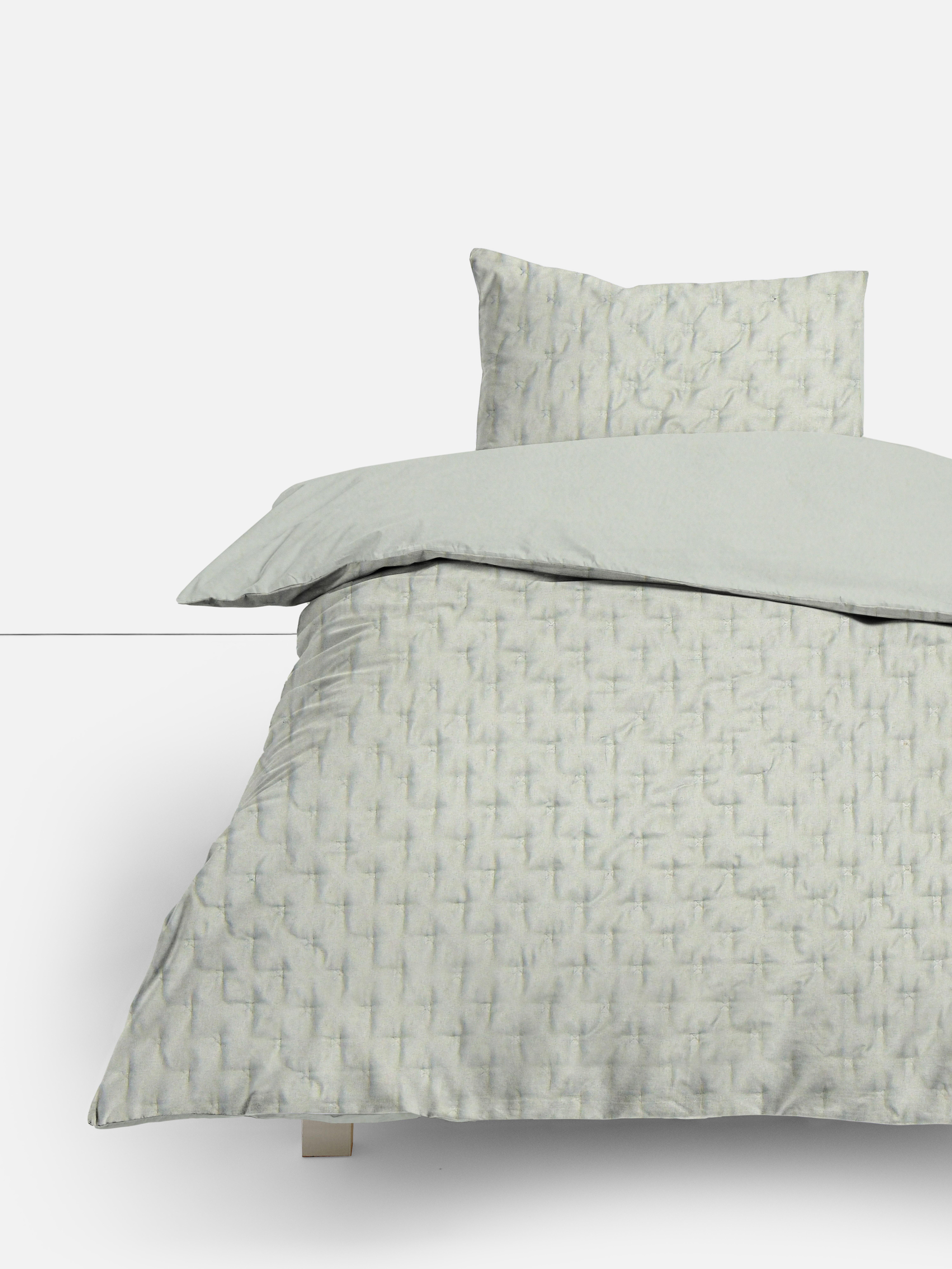 Eenpersoons dekbedovertrekset met kruissteek