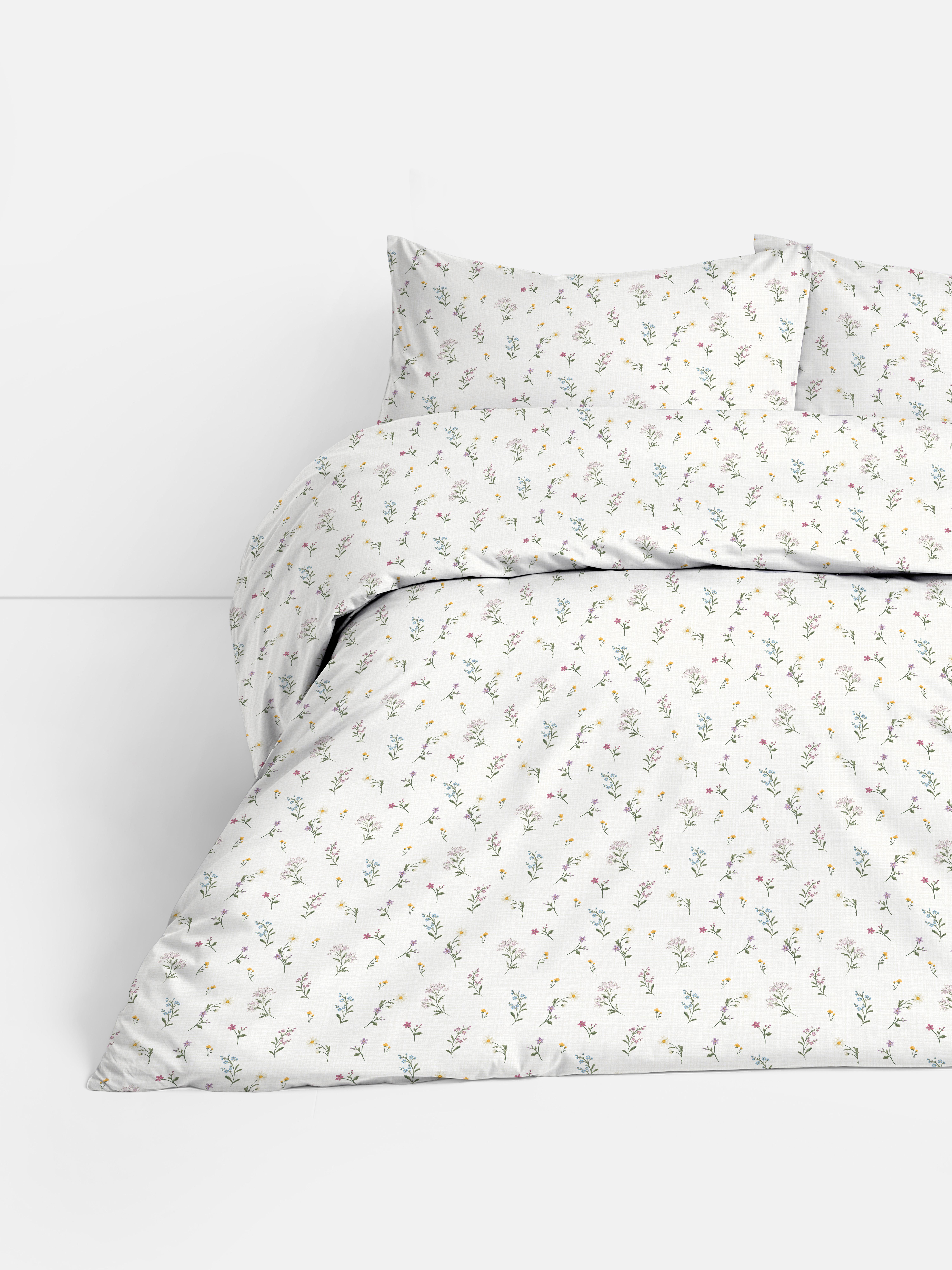 Set de funda nórdica doble con flores silvestres