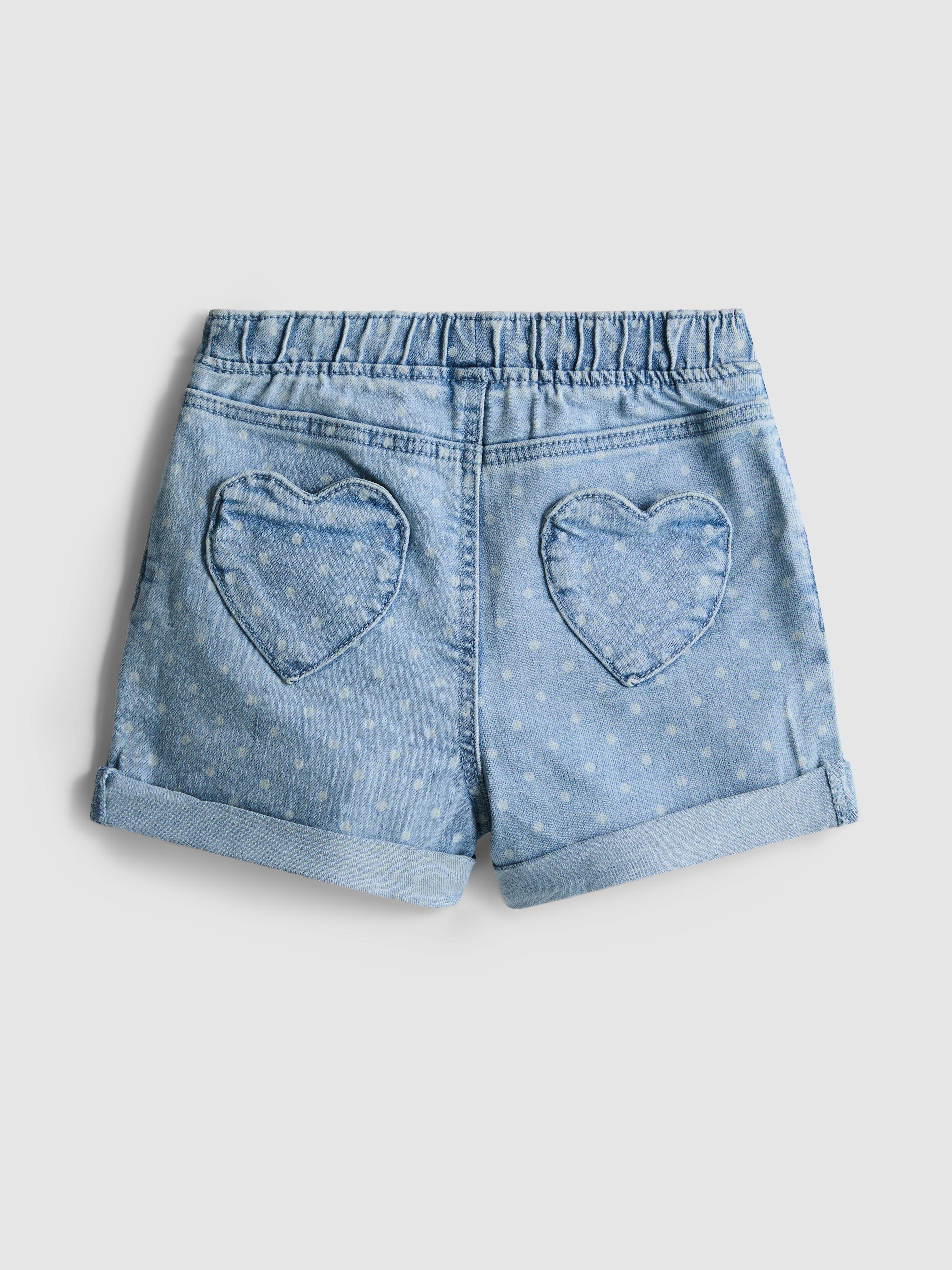 0-36 mesi | Pantaloncini in denim con stampa