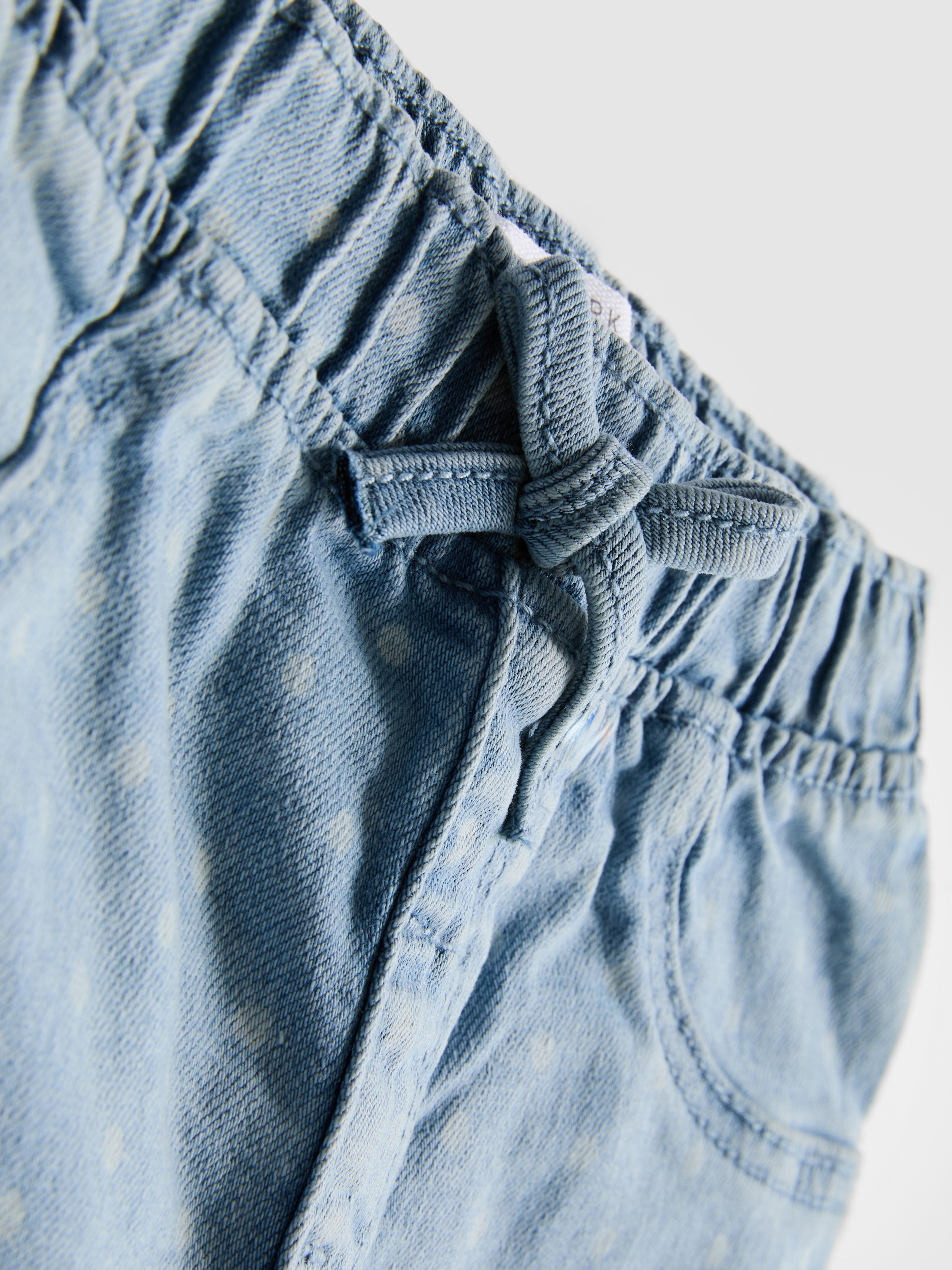 0-36 mesi | Pantaloncini in denim con stampa