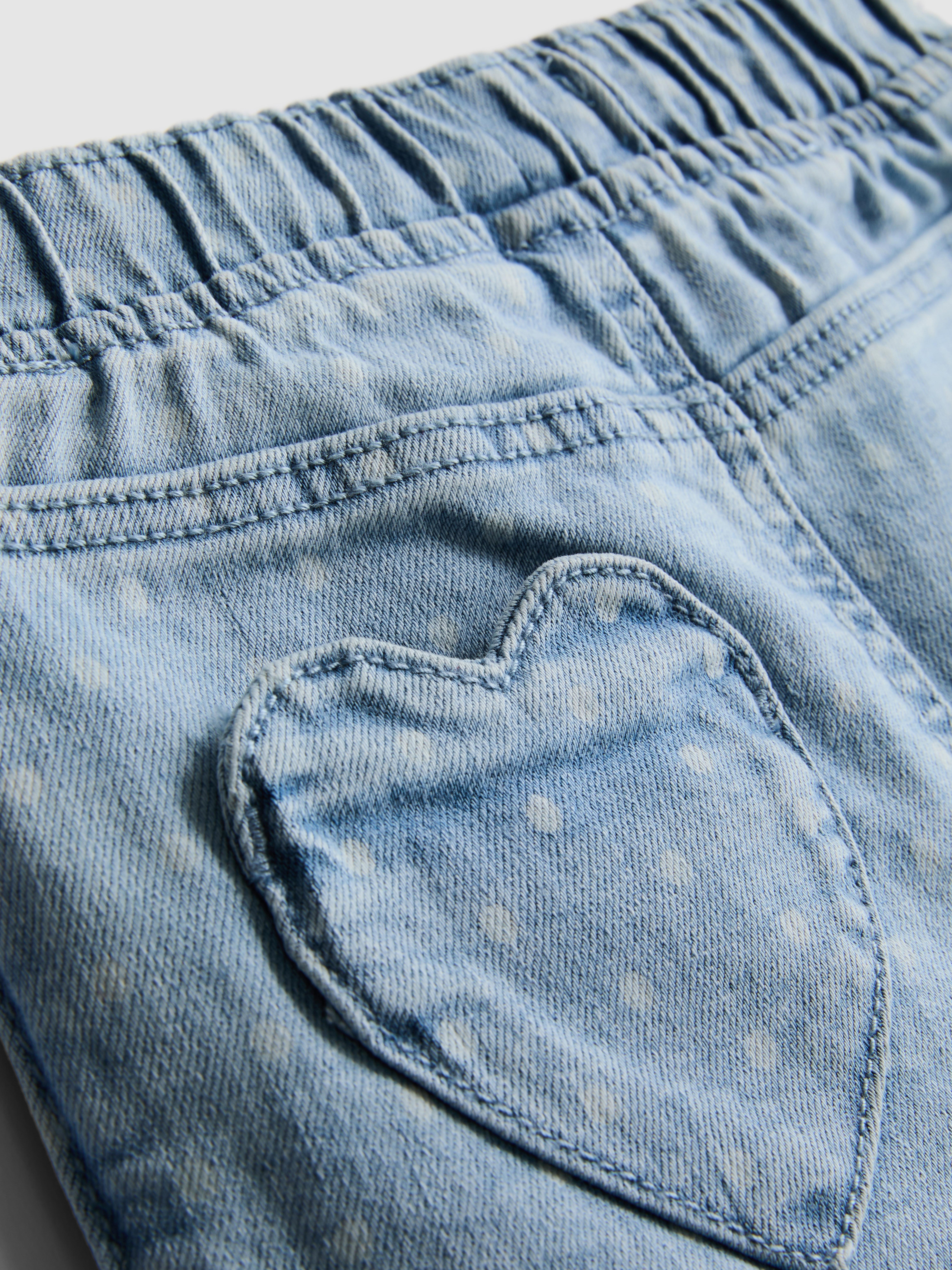 0-36 mesi | Pantaloncini in denim con stampa