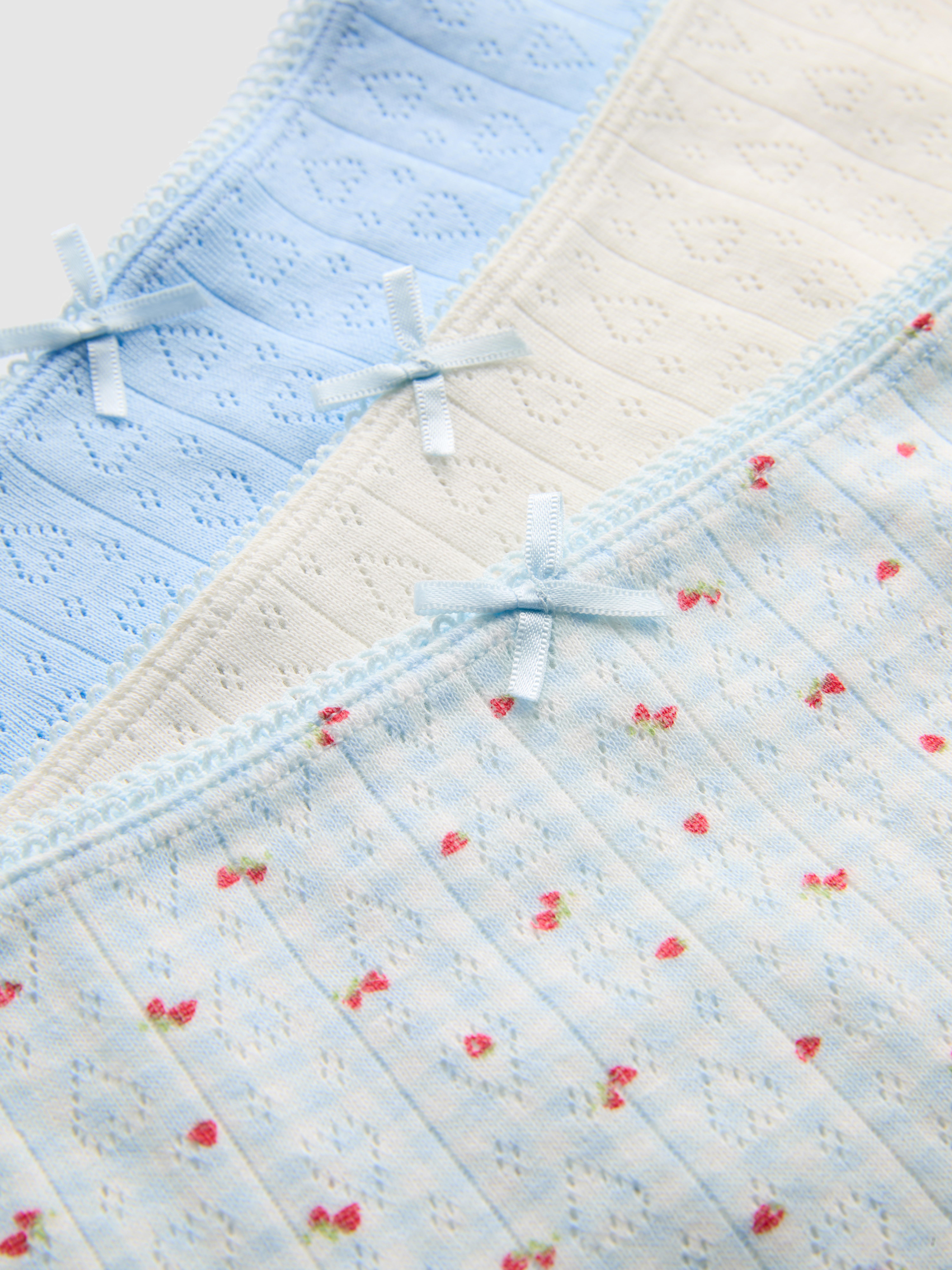 Lot de 3 culottes brésiliennes en pointelle de coton