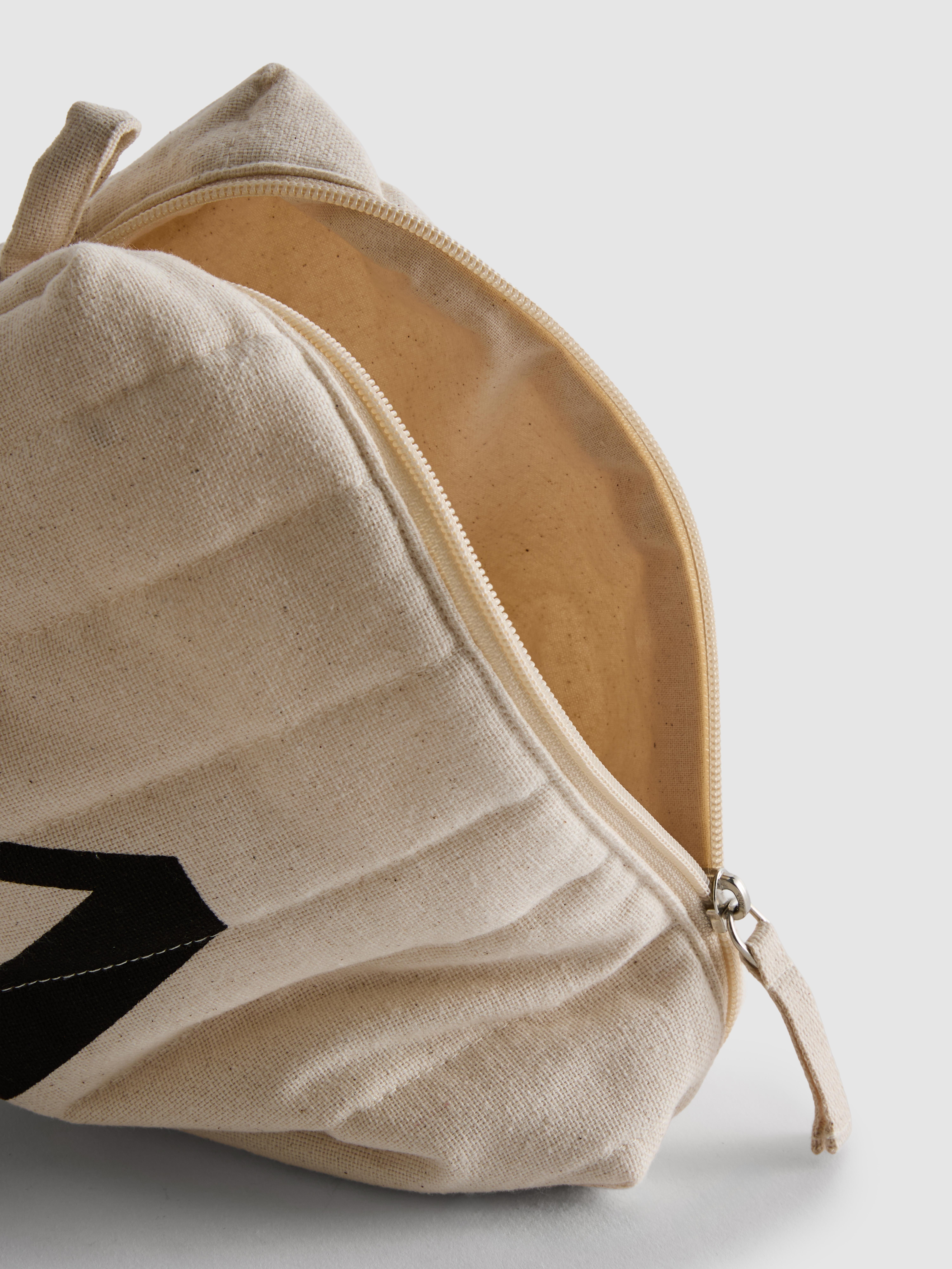 Canvas Initial Wash Bag