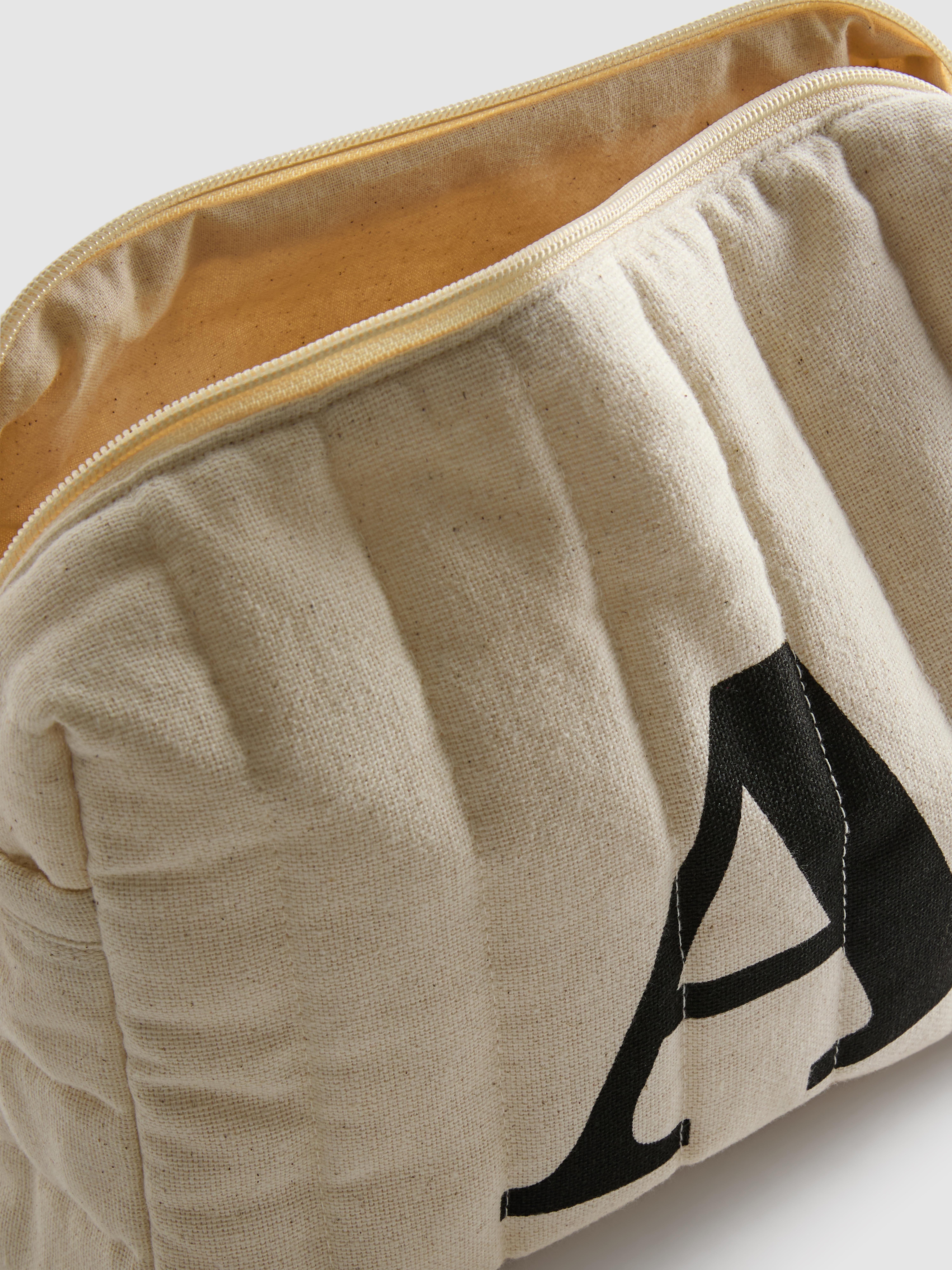 Canvas Initial Wash Bag