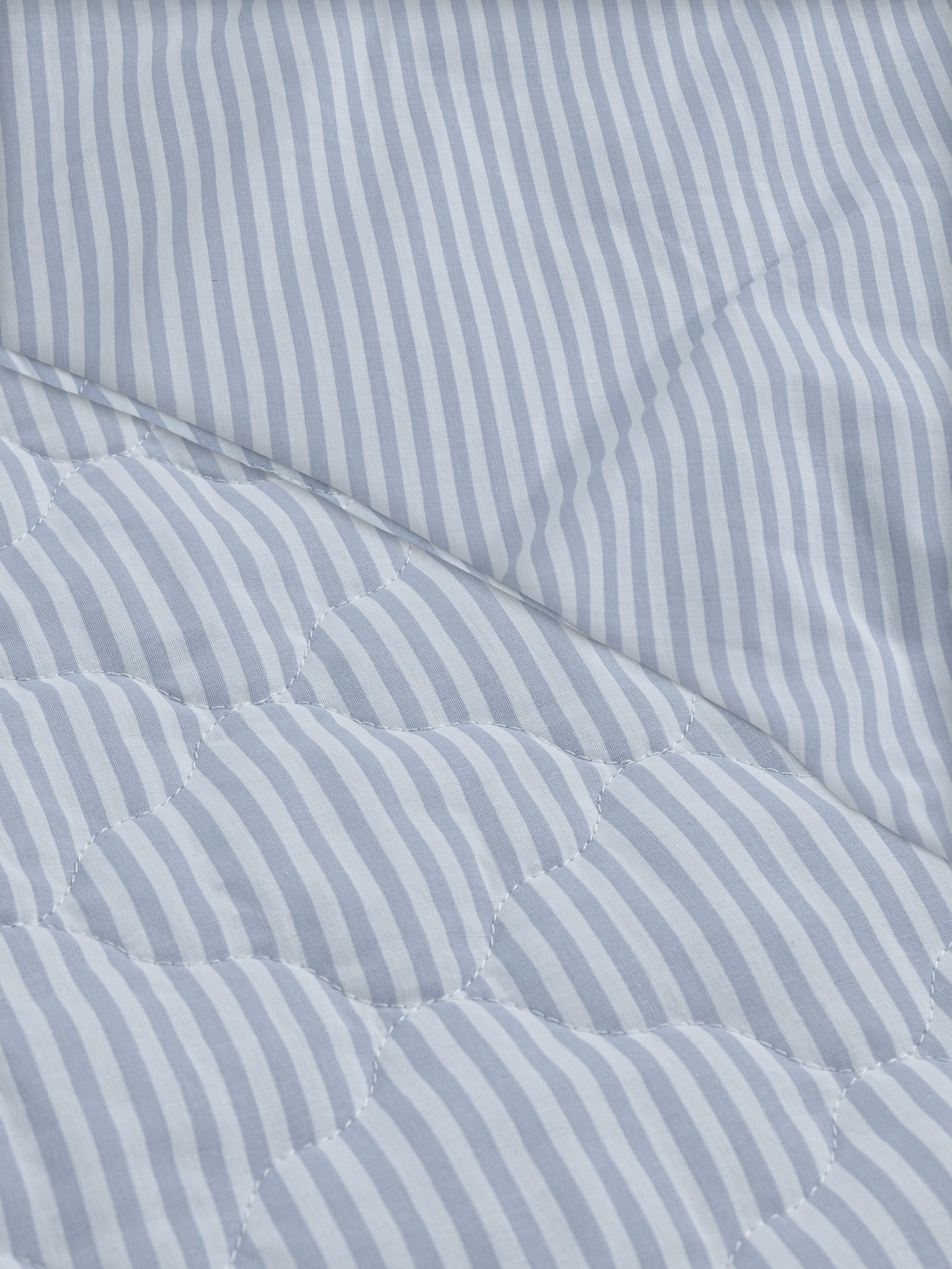 Quilted Stripe King Duvet Cover Set