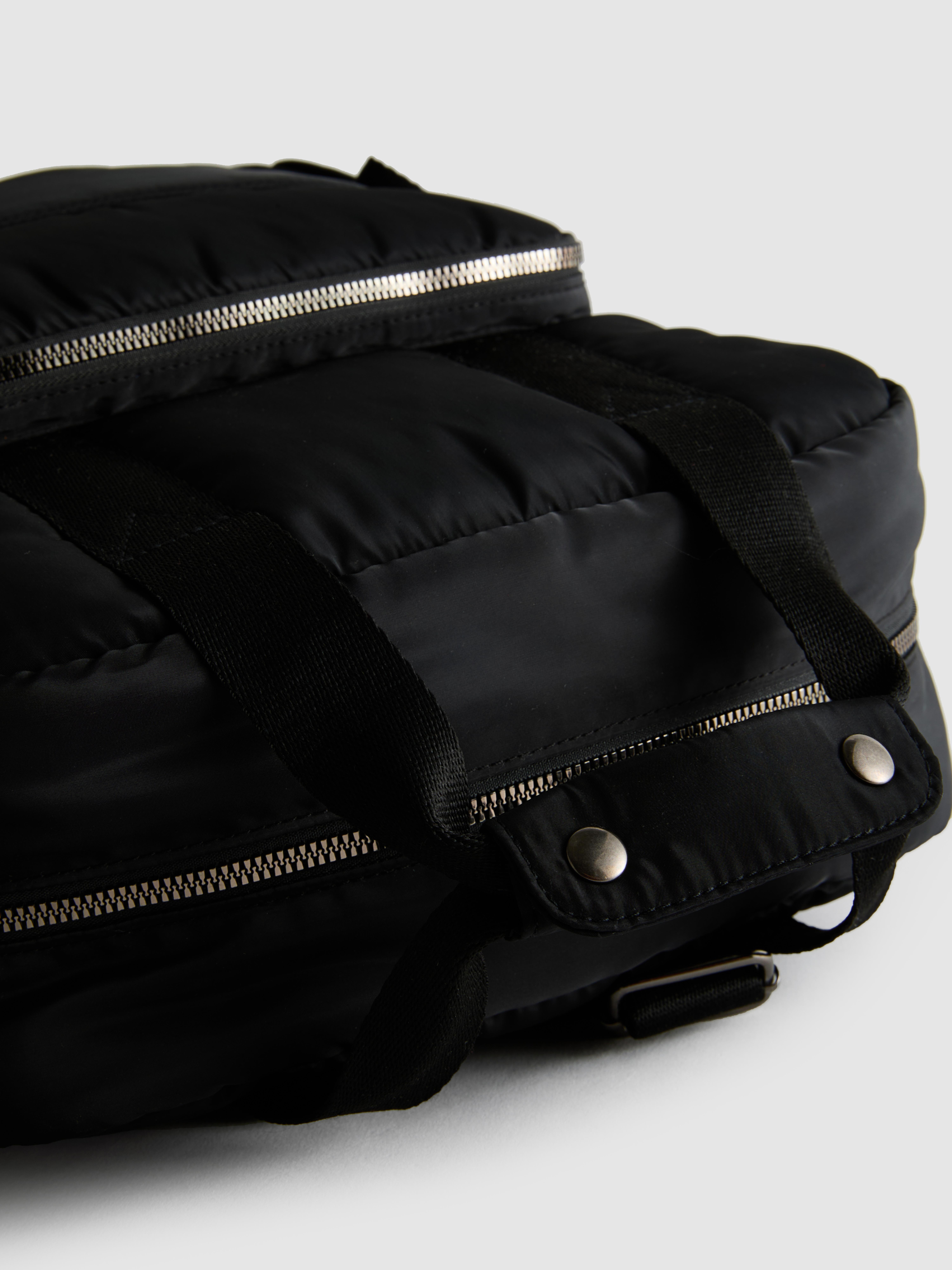 Women's Black Quilted Active Backpac