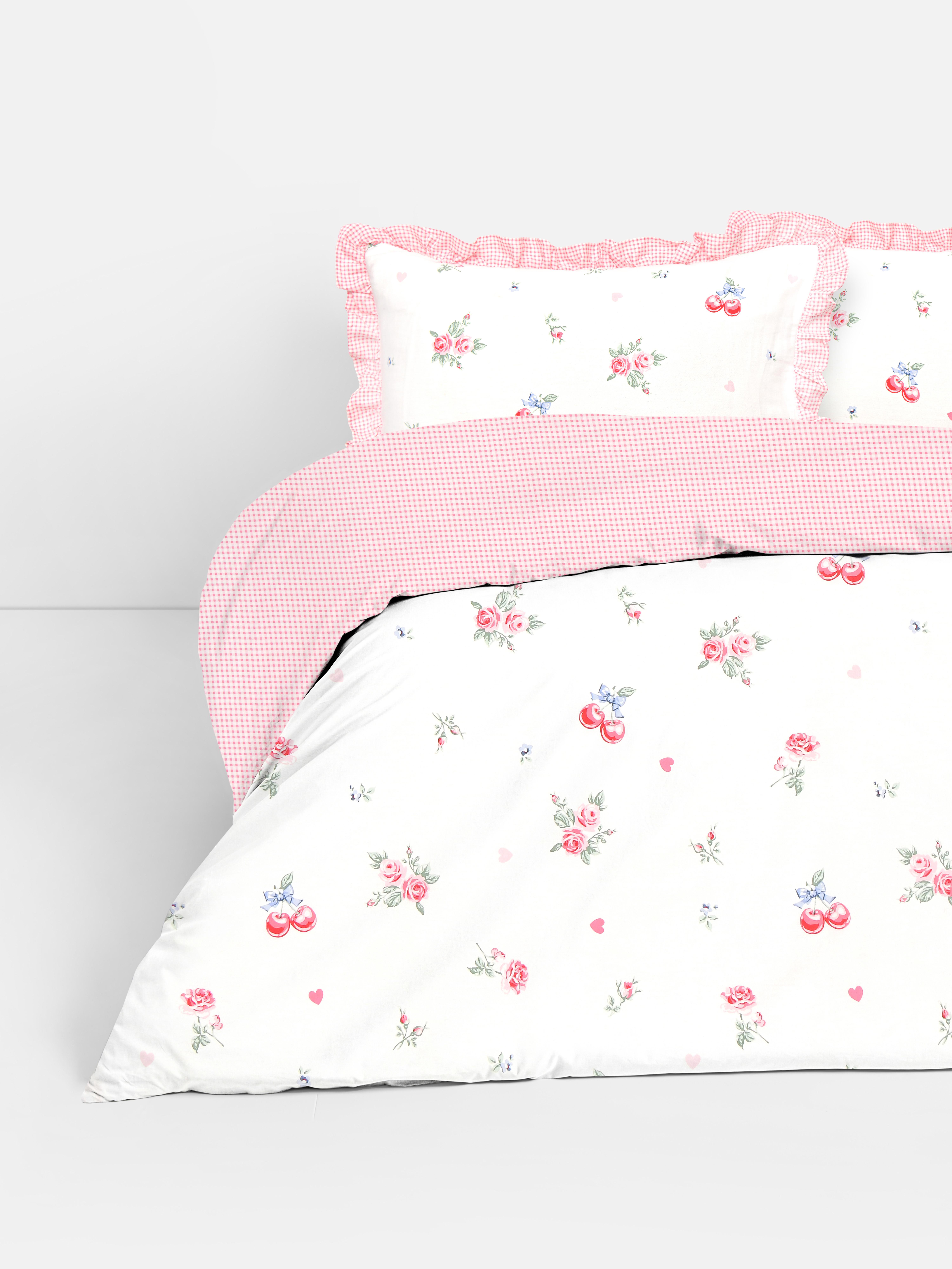 Set de funda nórdica king size con cerezas