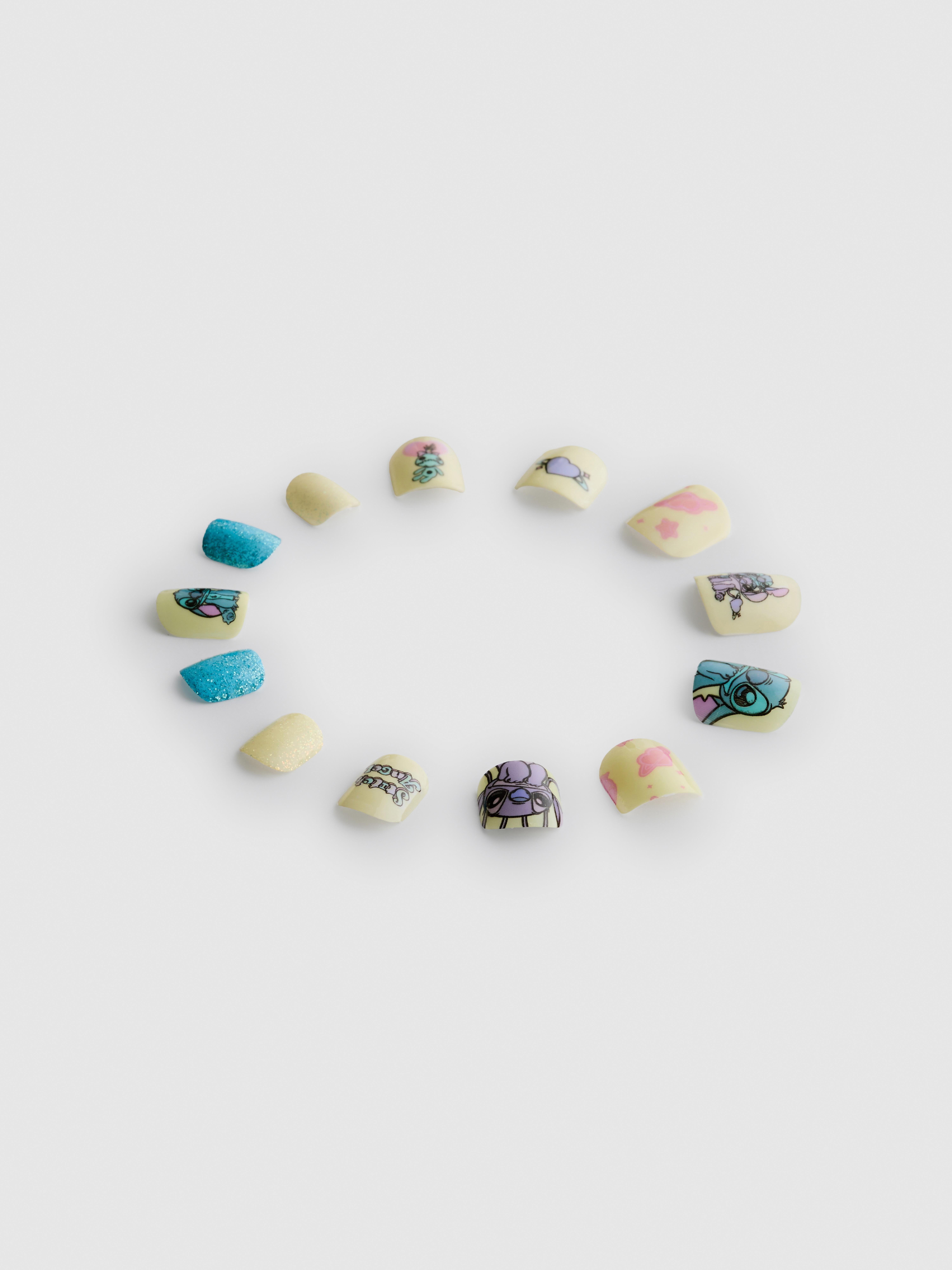 Unhas postiças pré-coladas Disney Stitch PS... Mini