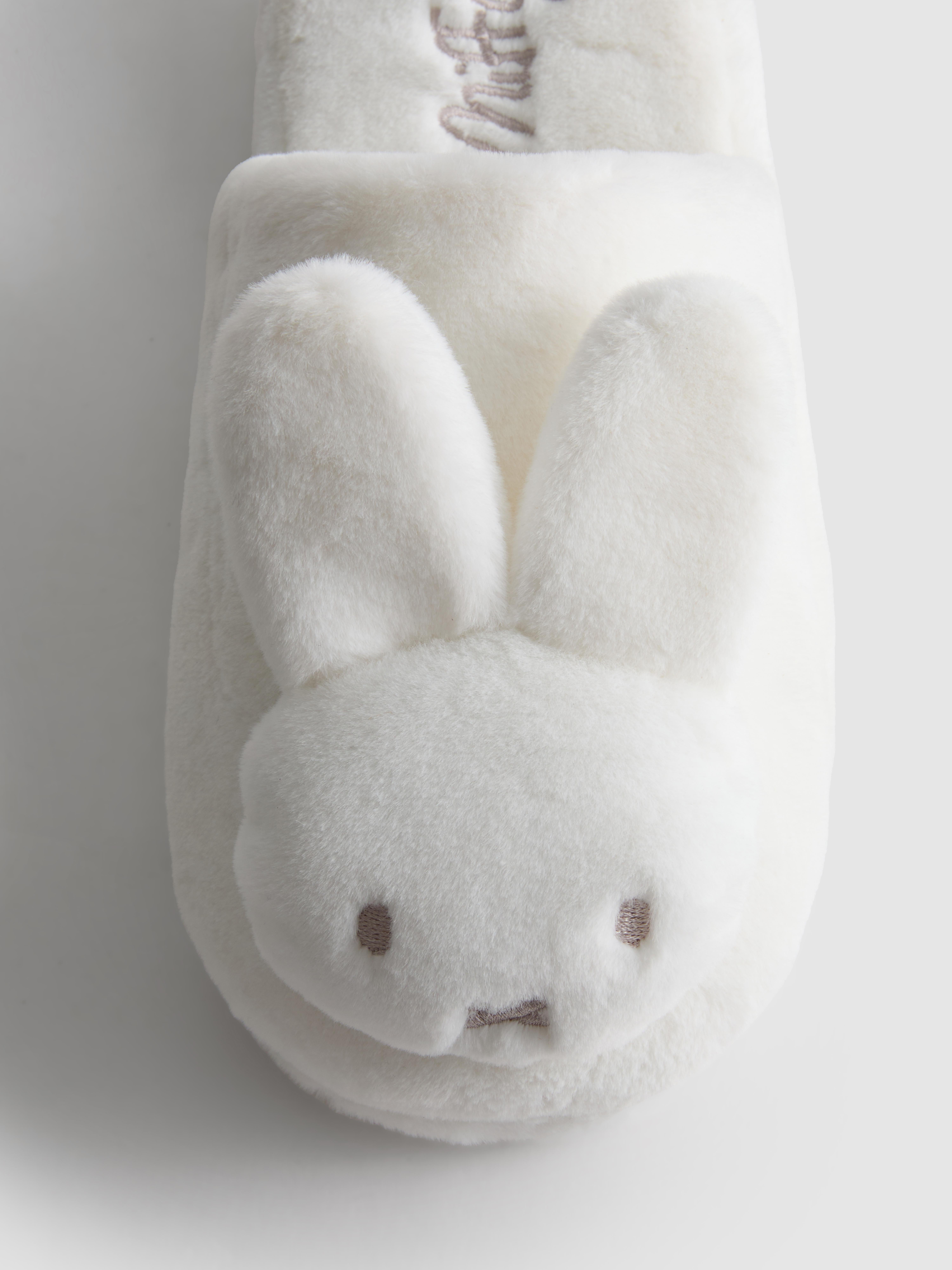 Women's White Miffy Mule Slippers