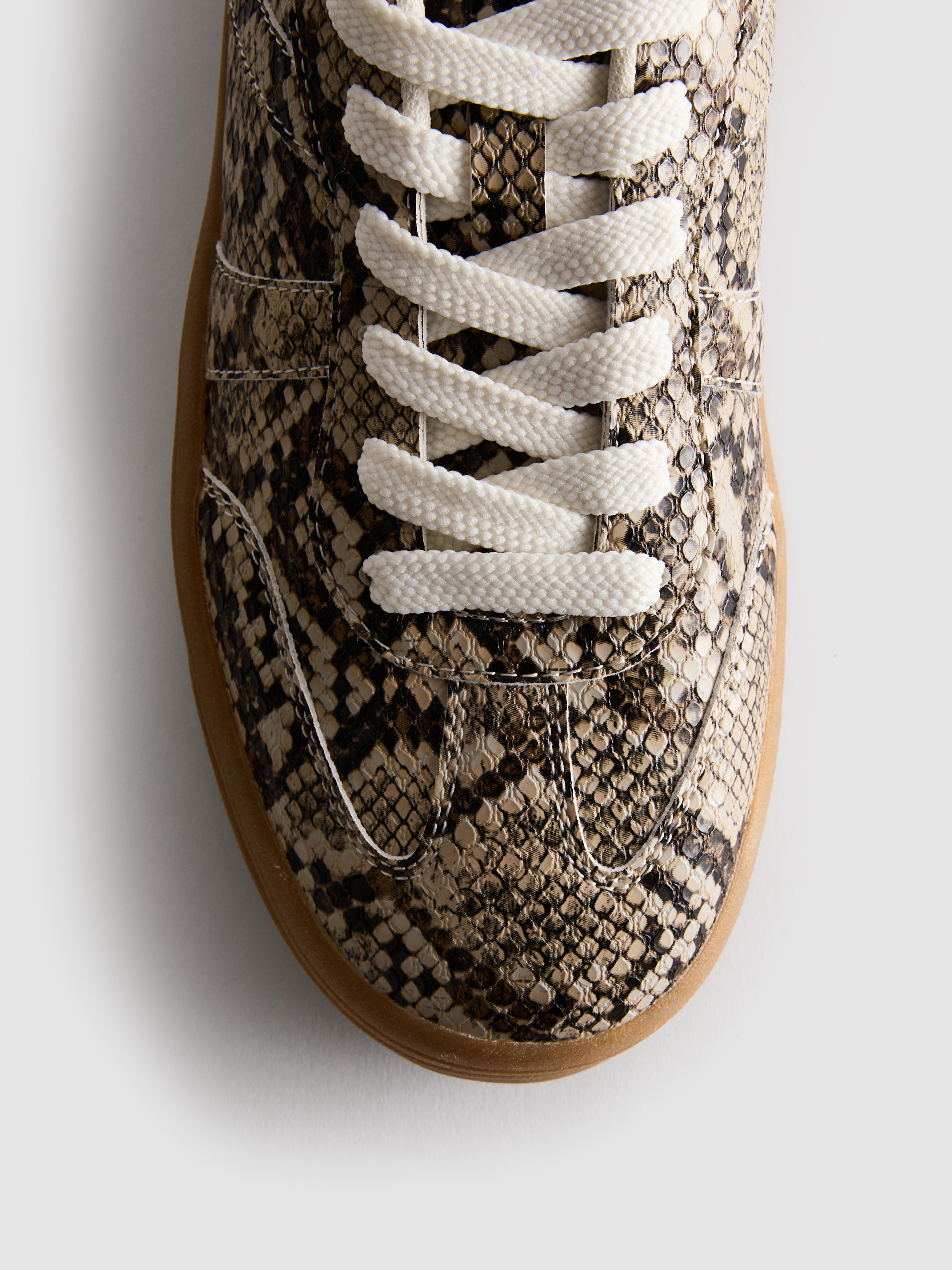 Women's Multi Snake Gum Sole Flatform Sneakers