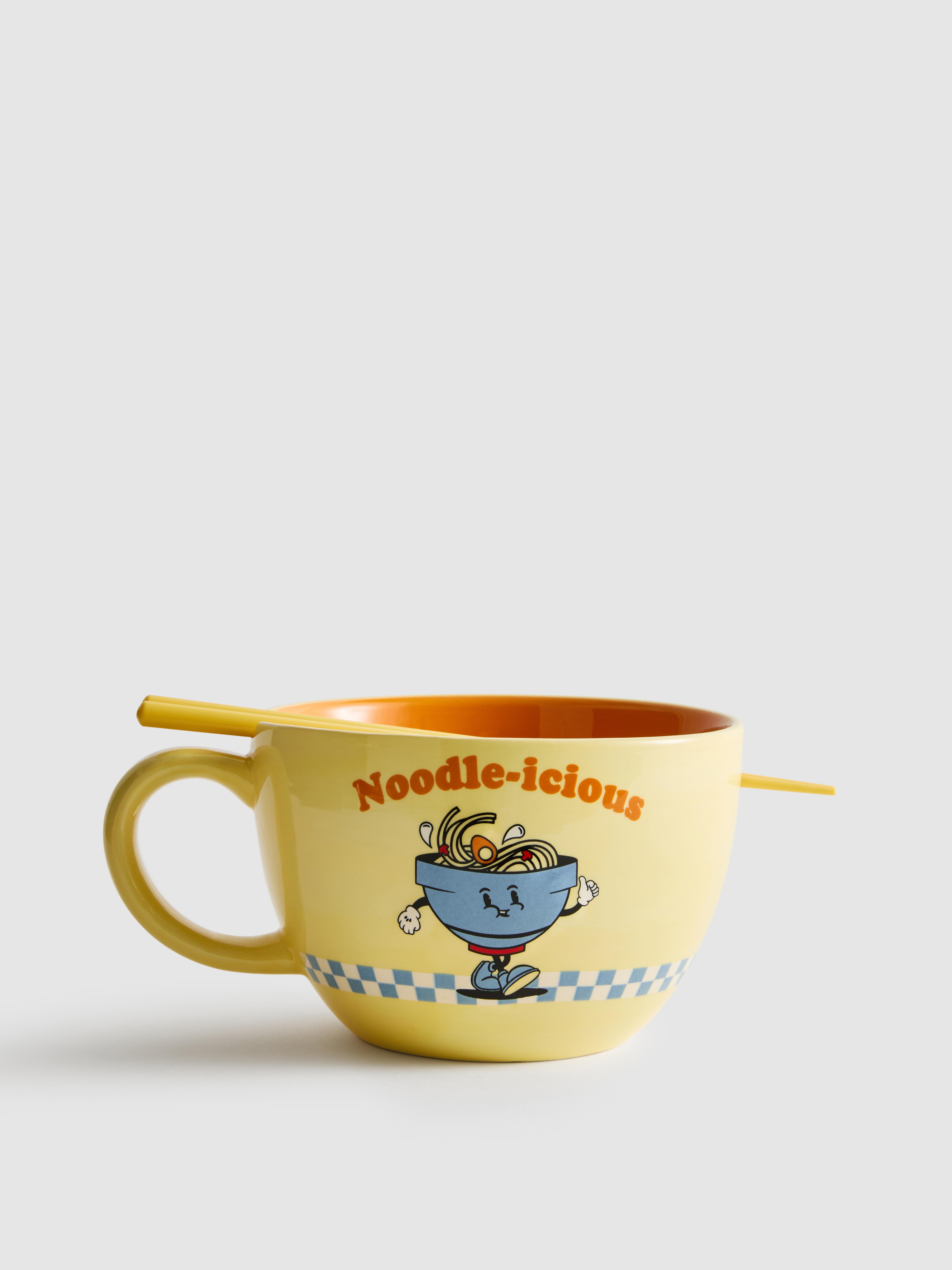 „Noodle-icious“ Set mit Nudelschüssel und Essstäbchen