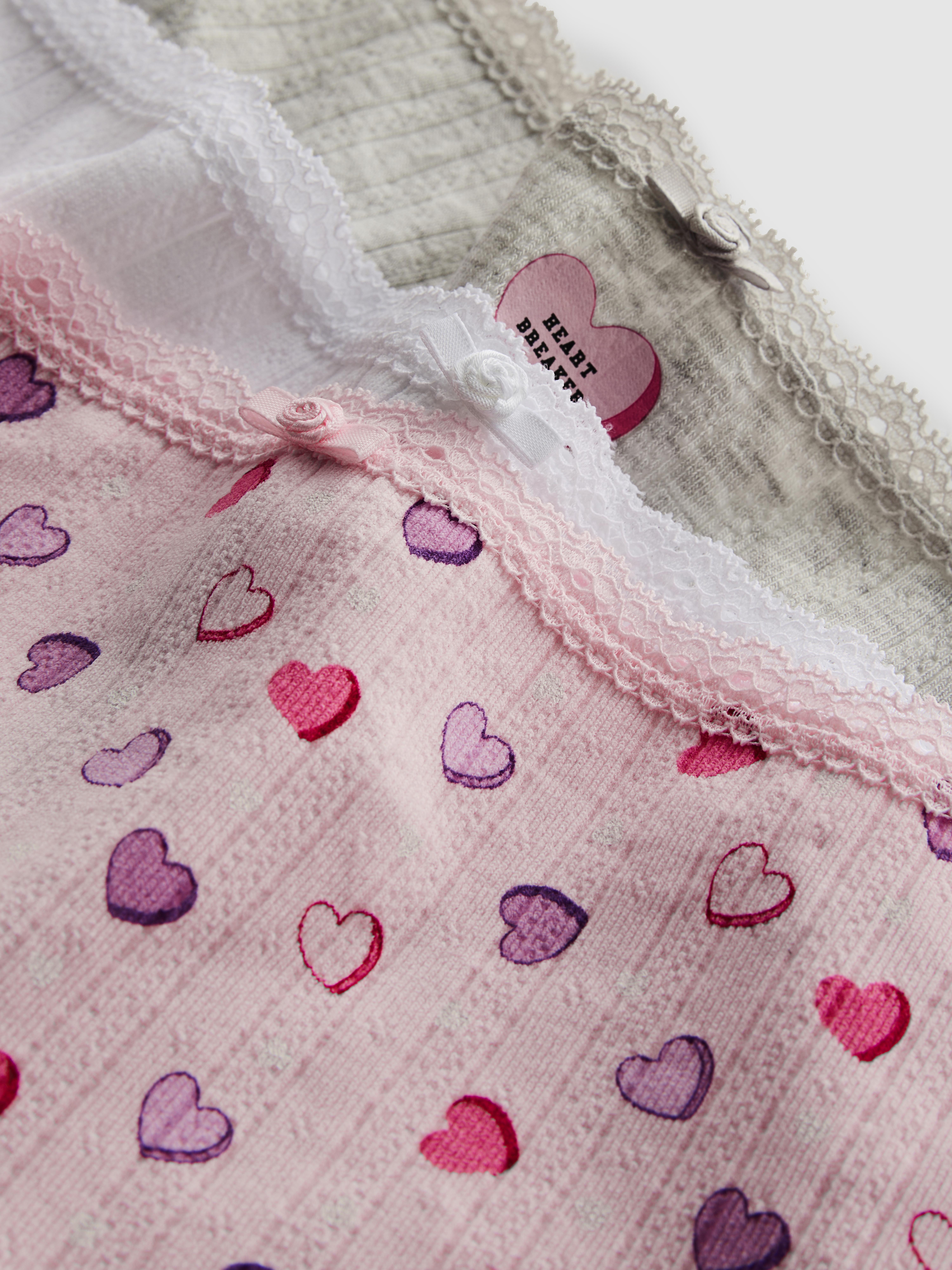 Lot de 3 mini boxers sans coutures Saint-Valentin