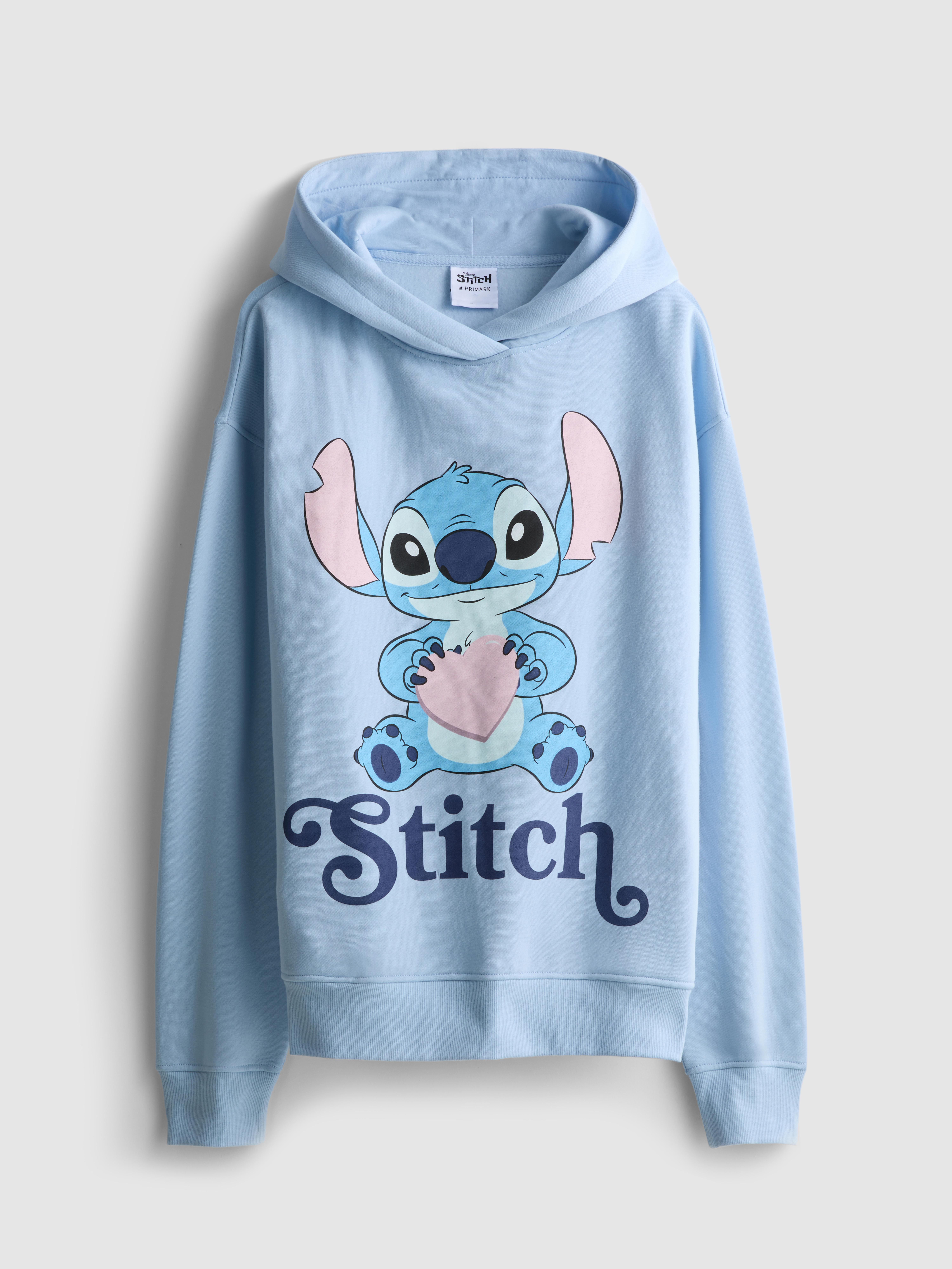 Women's Blue Disney’s Stitch Cotton Blend Graphic Hoodie