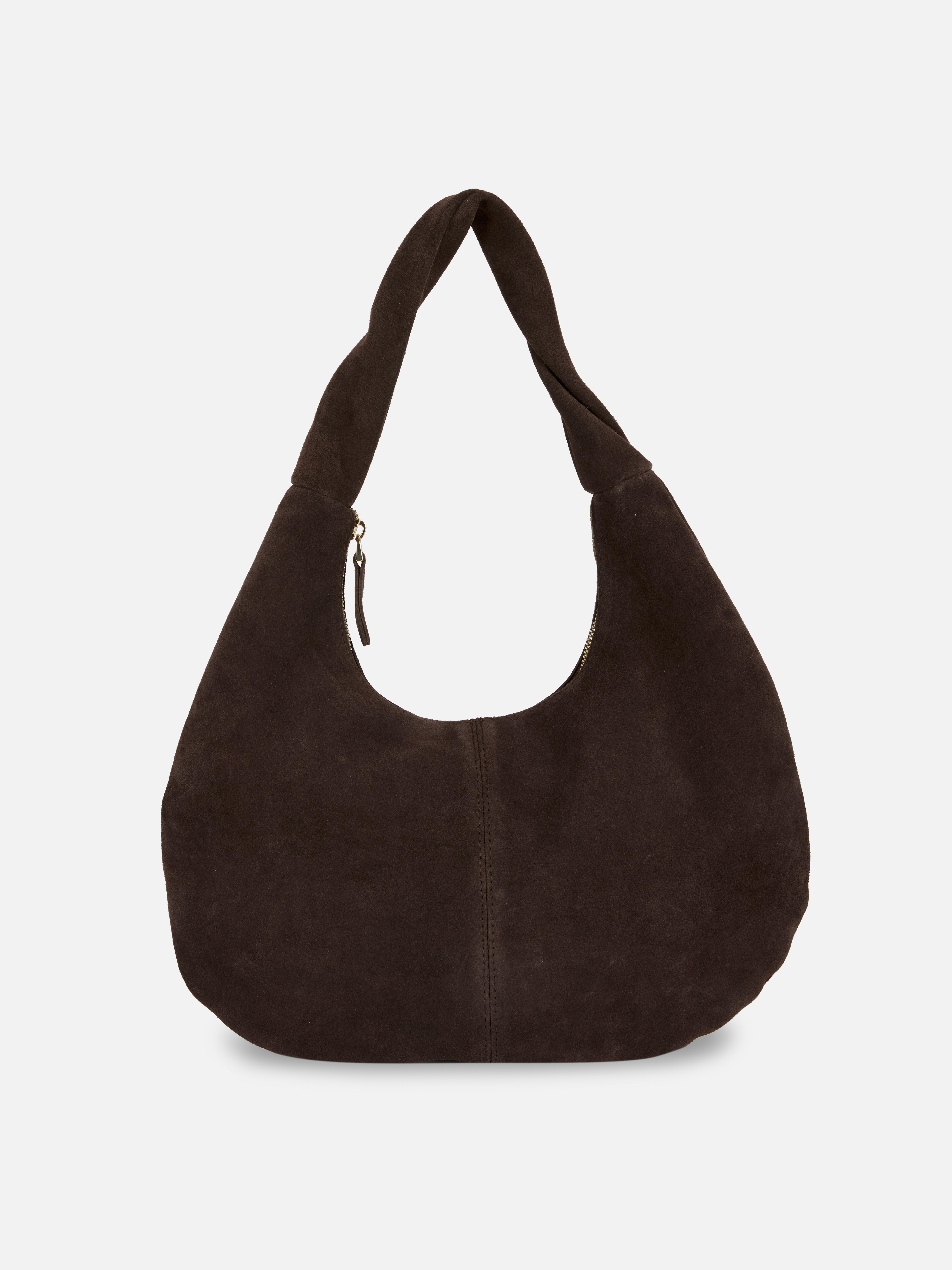 Mala perfil curvo camurça The Edit