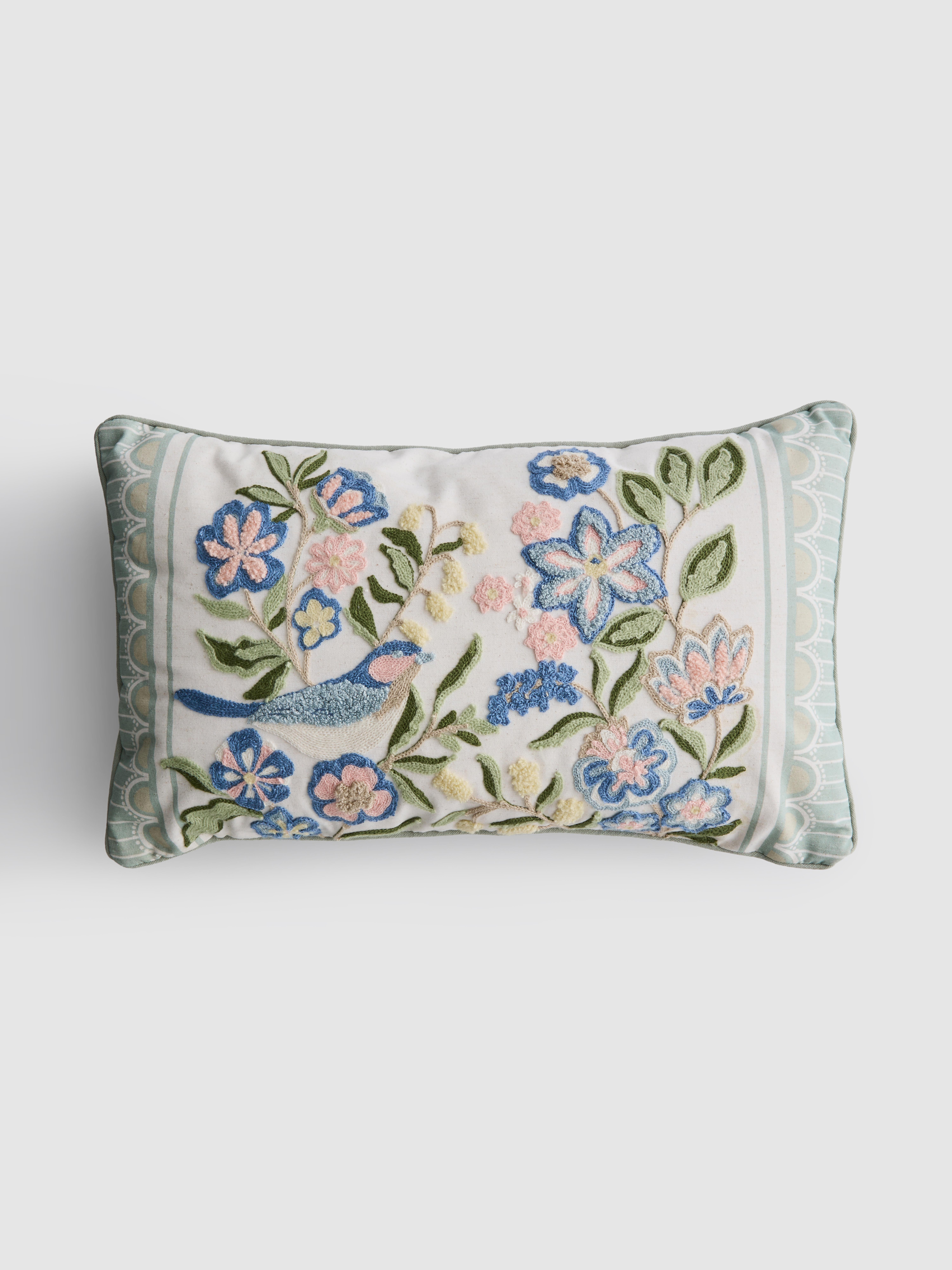 Appliqué Bolster Cushion