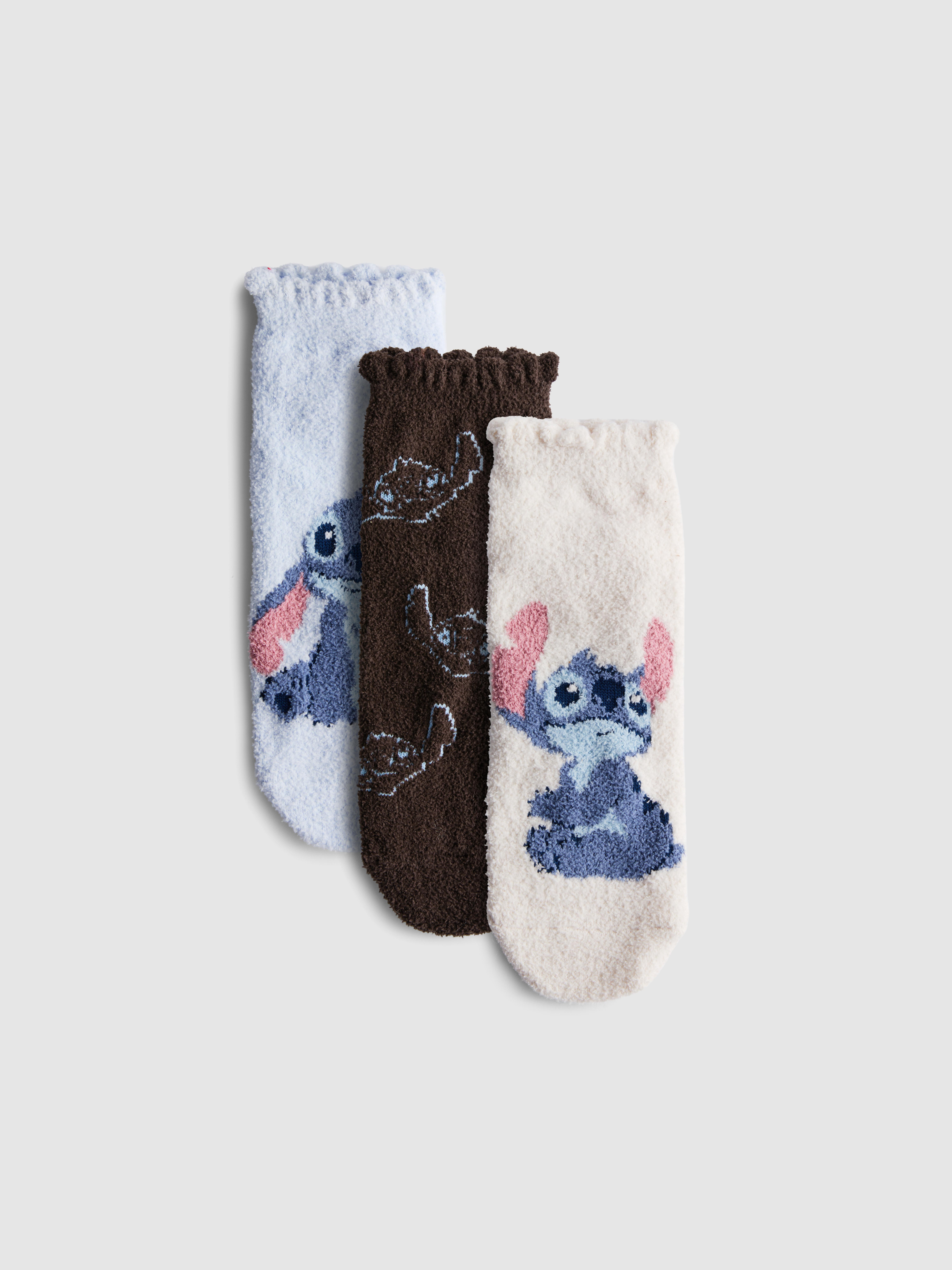 3pk Disney’s Stitch Cosy Trainer Socks