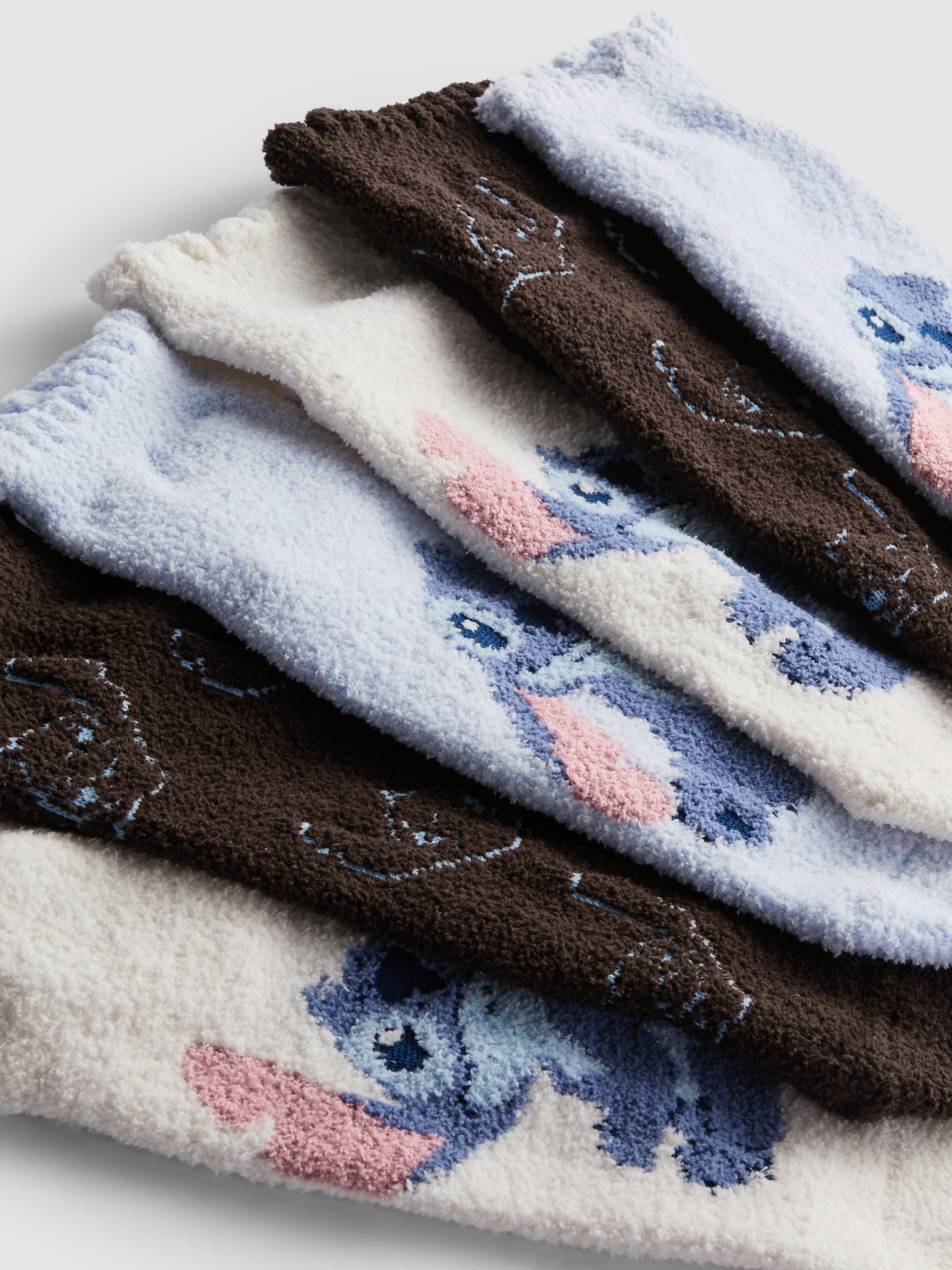 3pk Disney’s Stitch Cosy Trainer Socks