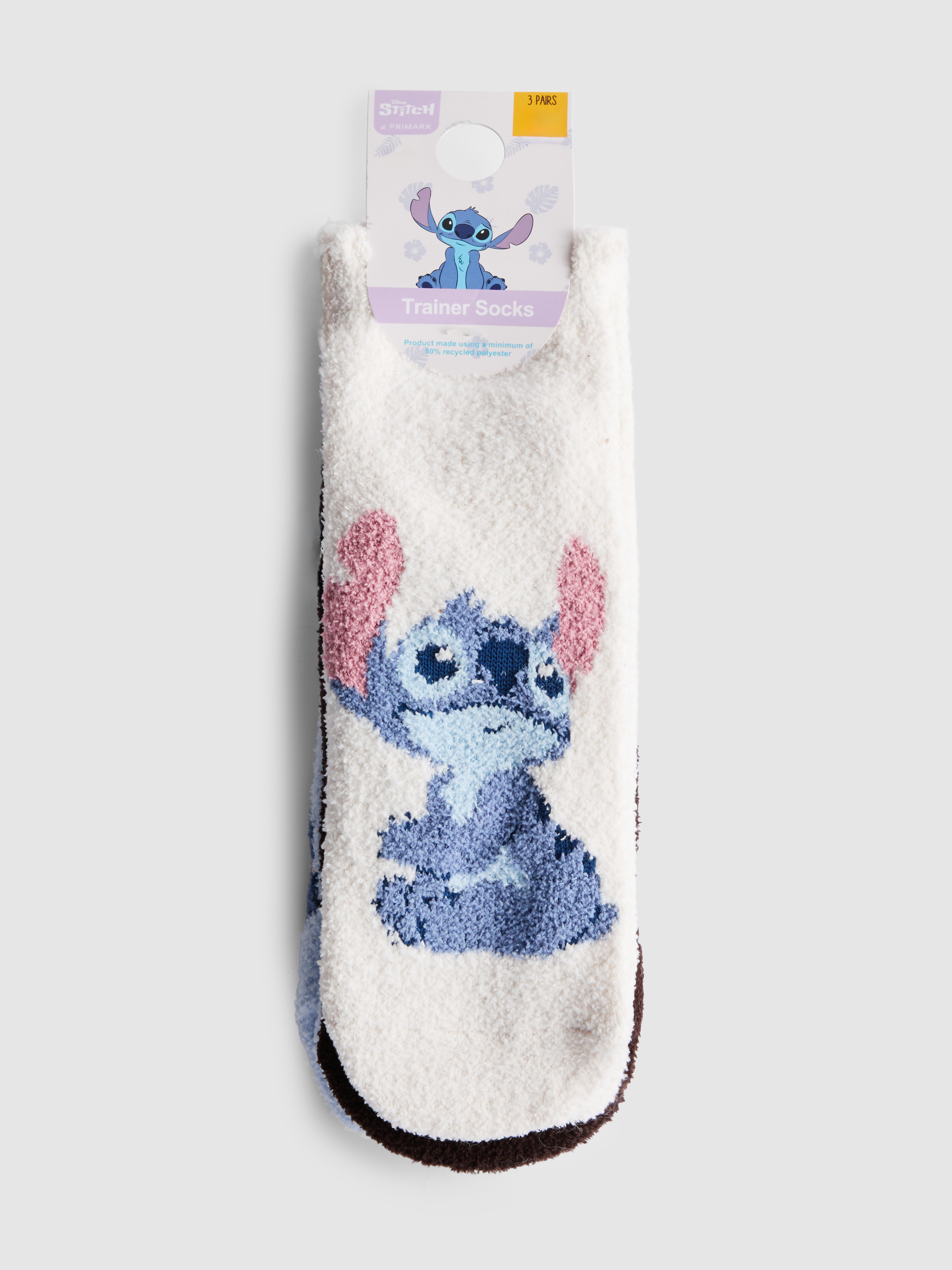 3pk Disney’s Stitch Cosy Trainer Socks