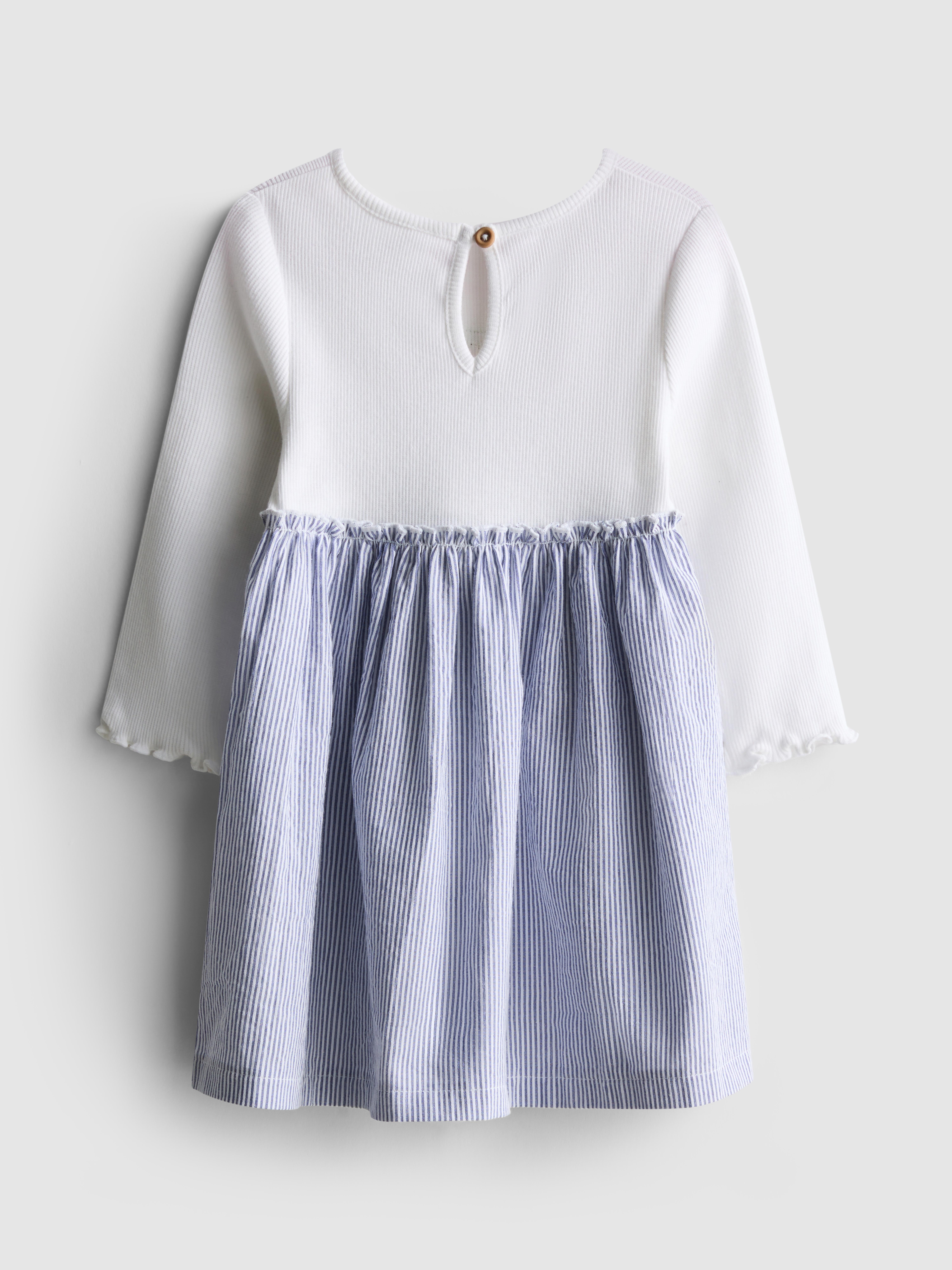 Baby Girls Light Blue 0-36mths | Cherry Embroidered Dress