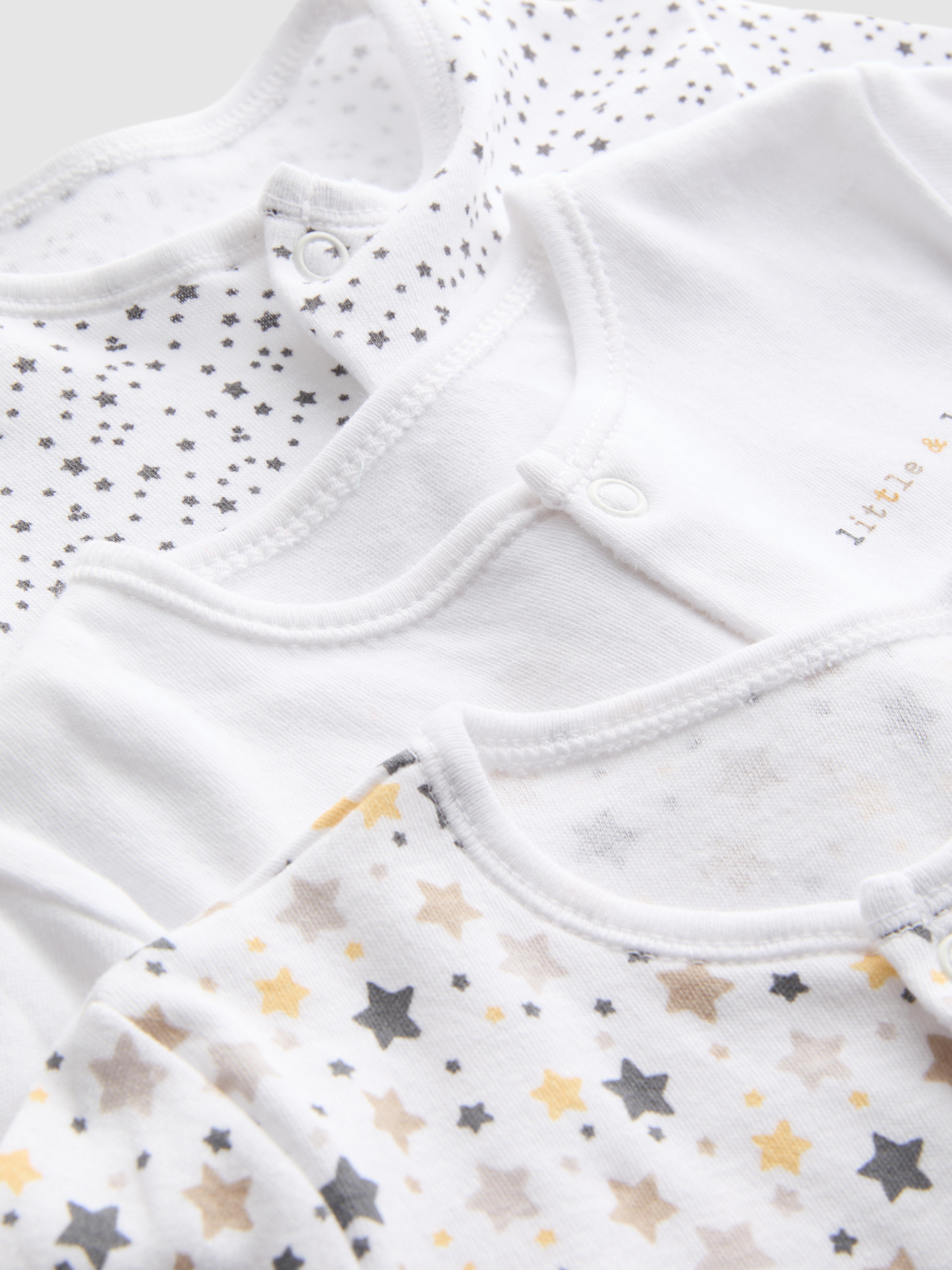 0-24mths | 3pk Popper Sleepsuits