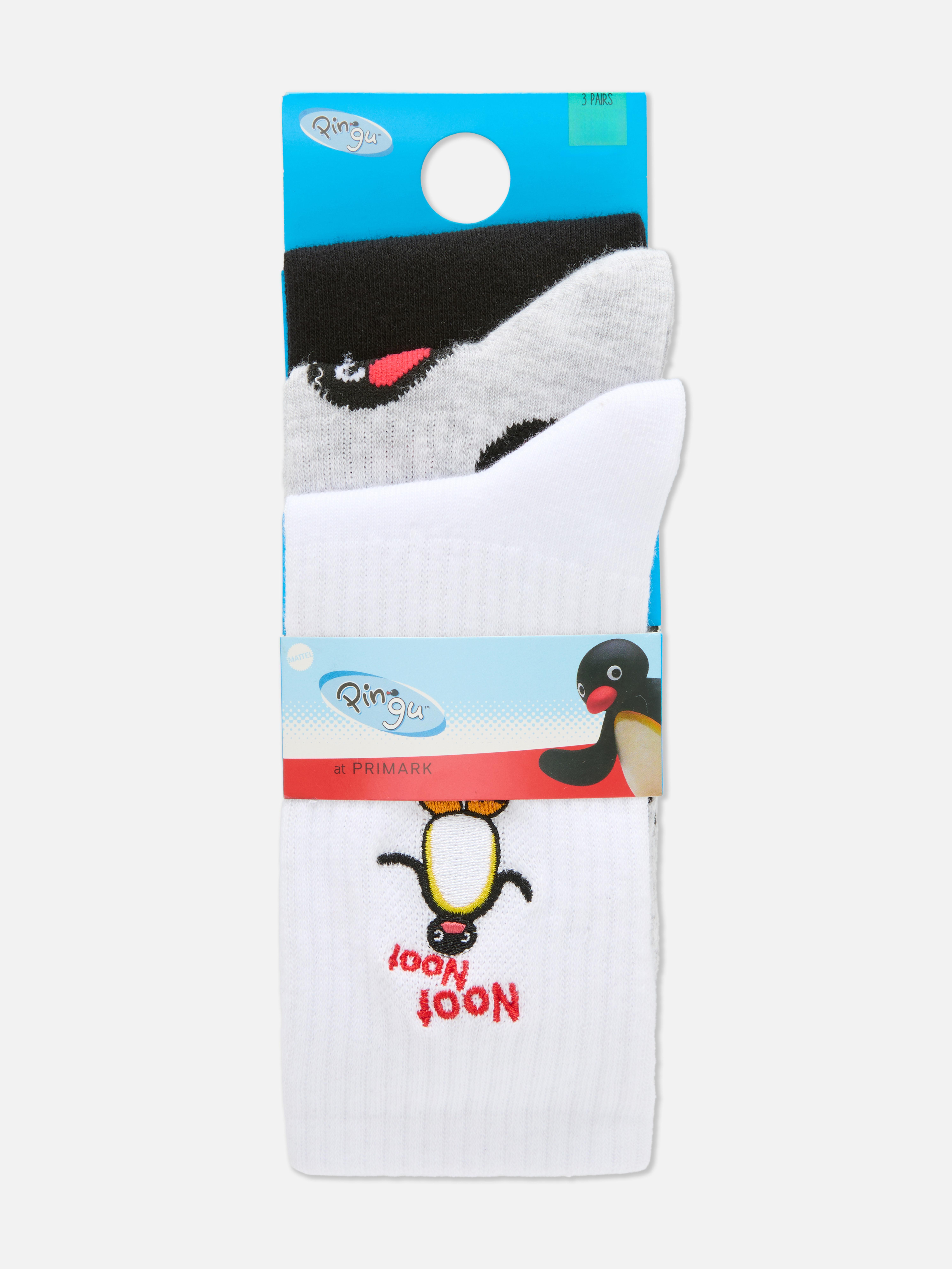 Stredne vysoké ponožky Pingu, 3 páry