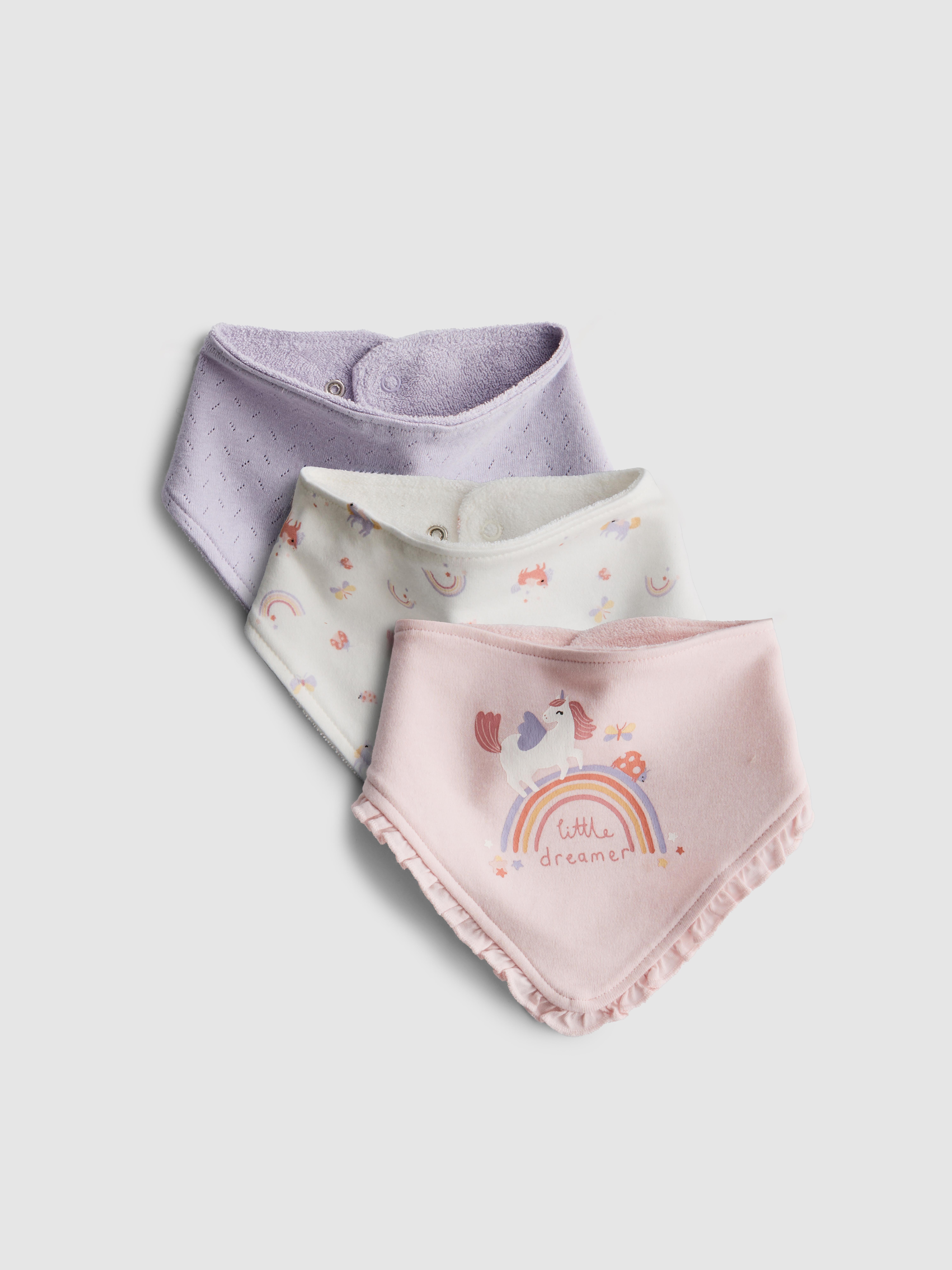 Lot de 3 bavoirs bandana
