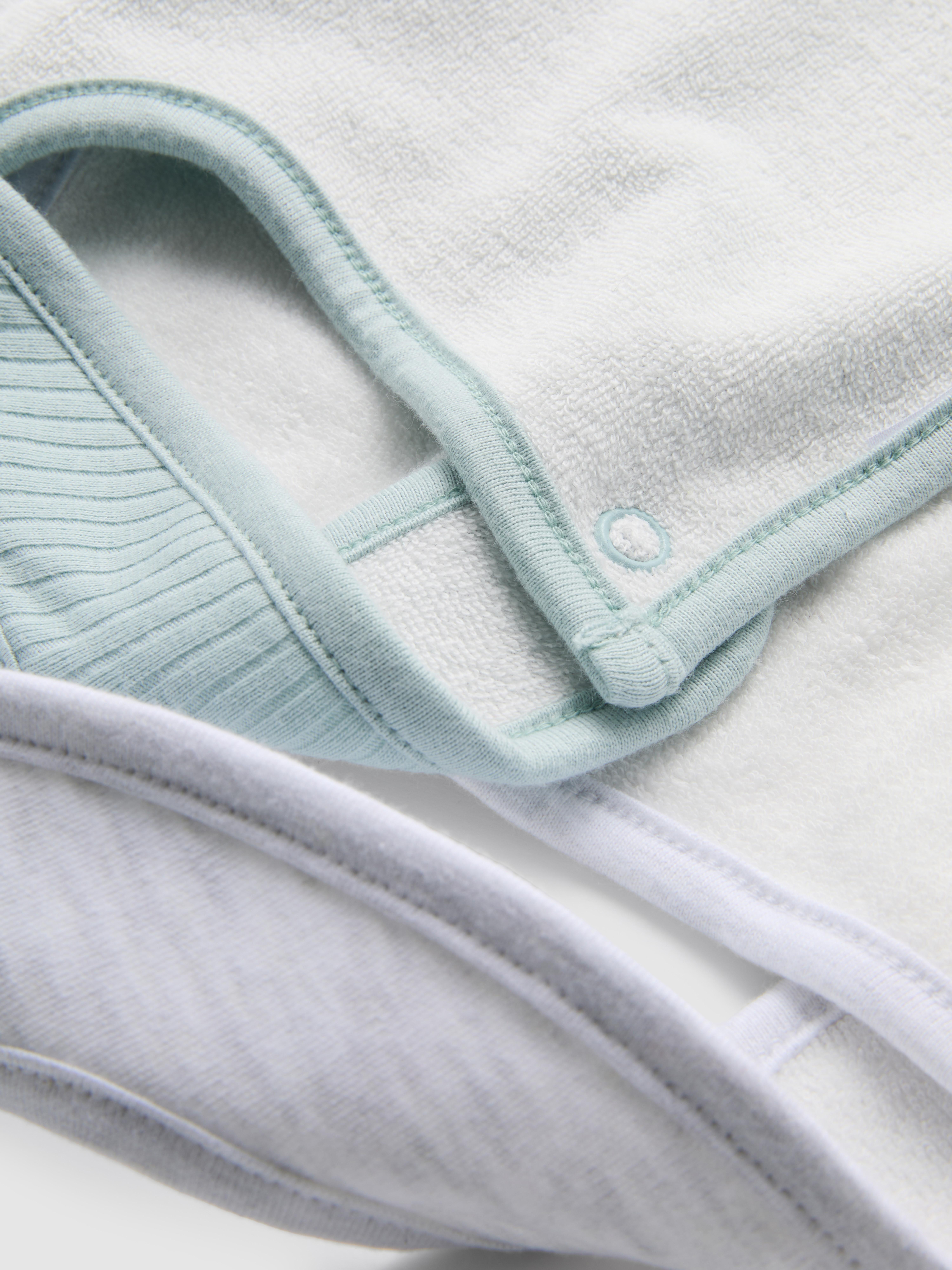 Gray Heather 2pk I Love Daddy Wrap Bibs