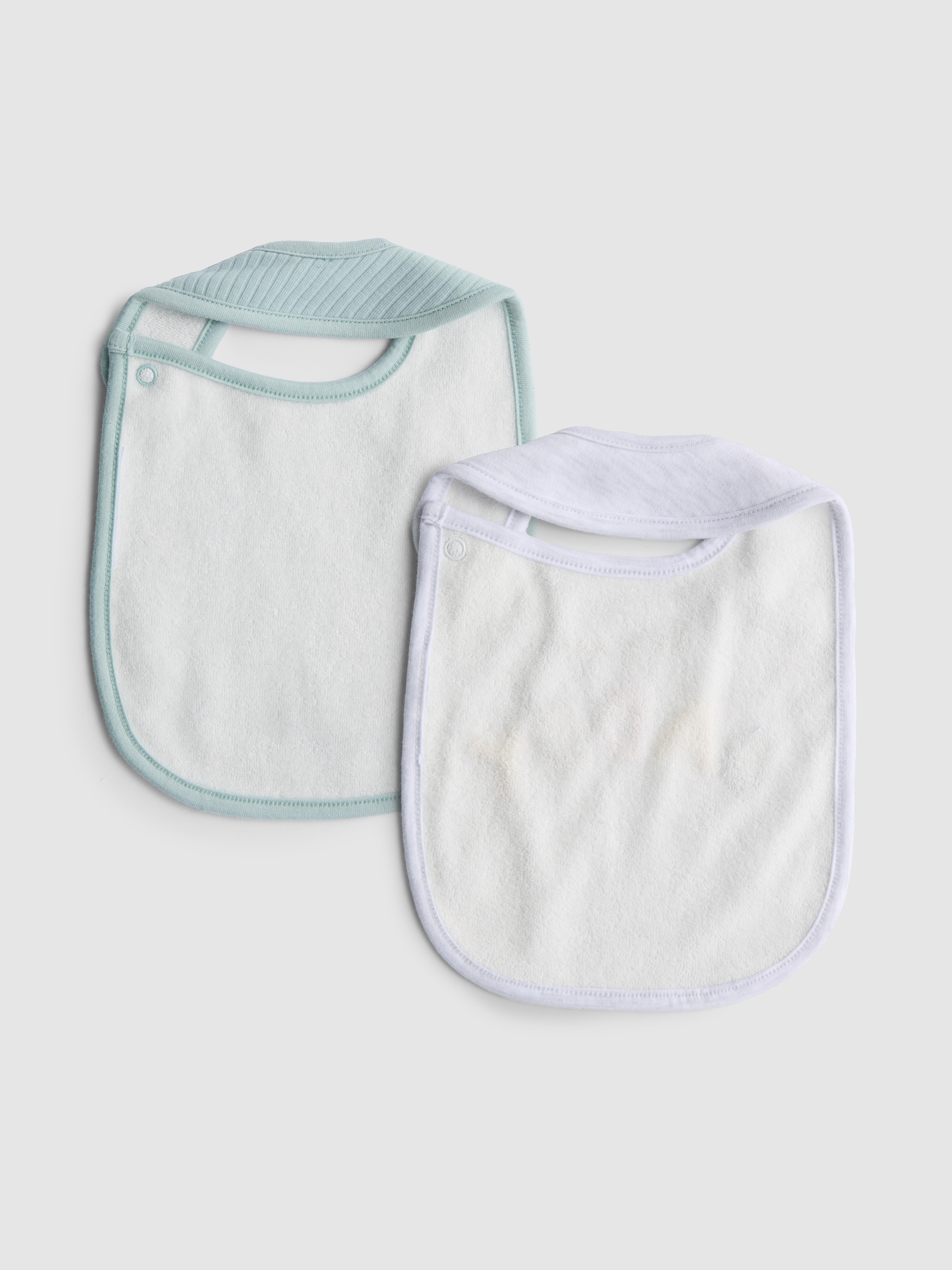Gray Heather 2pk I Love Daddy Wrap Bibs