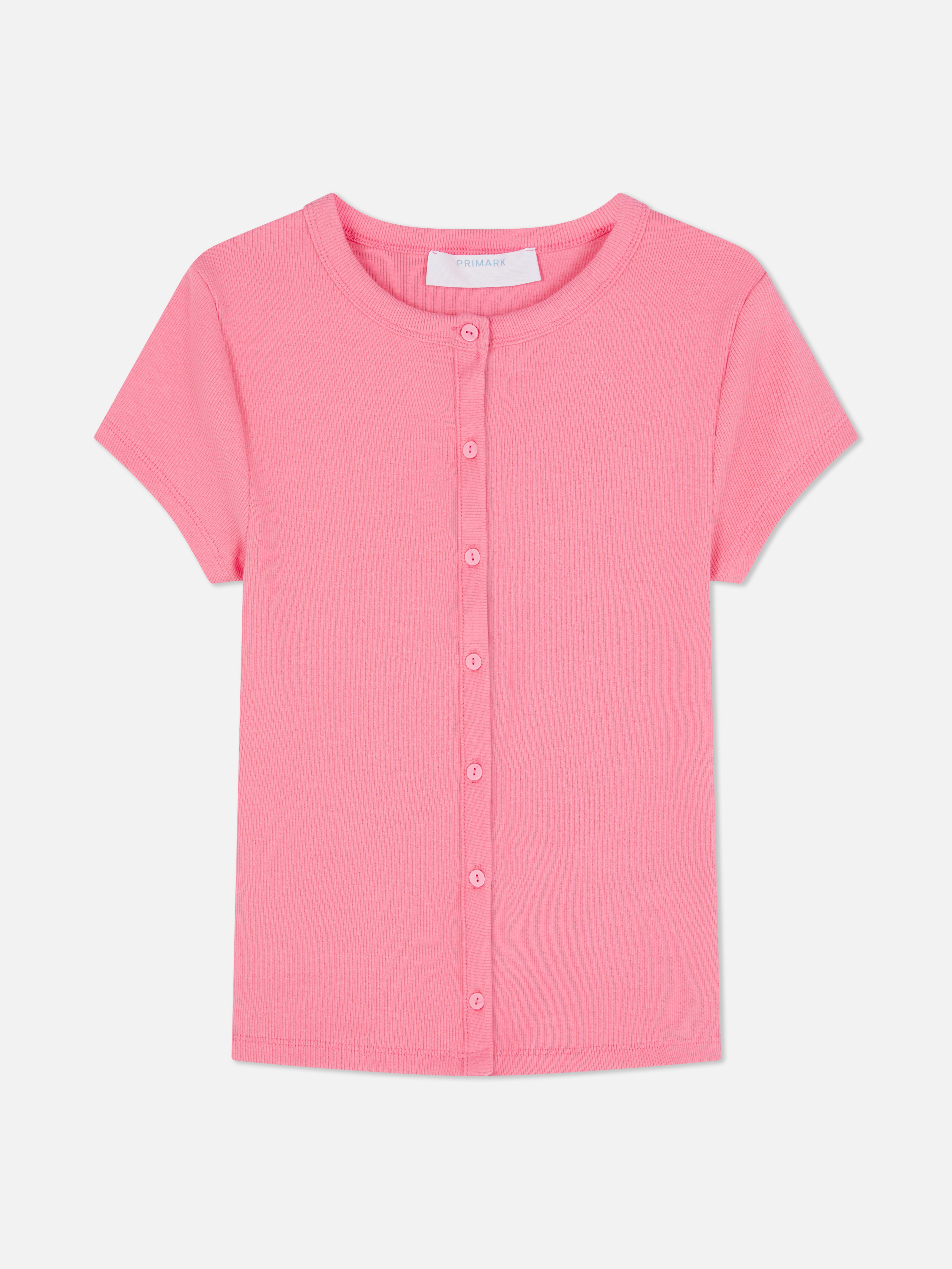 Cap Sleeve Button Down Tee