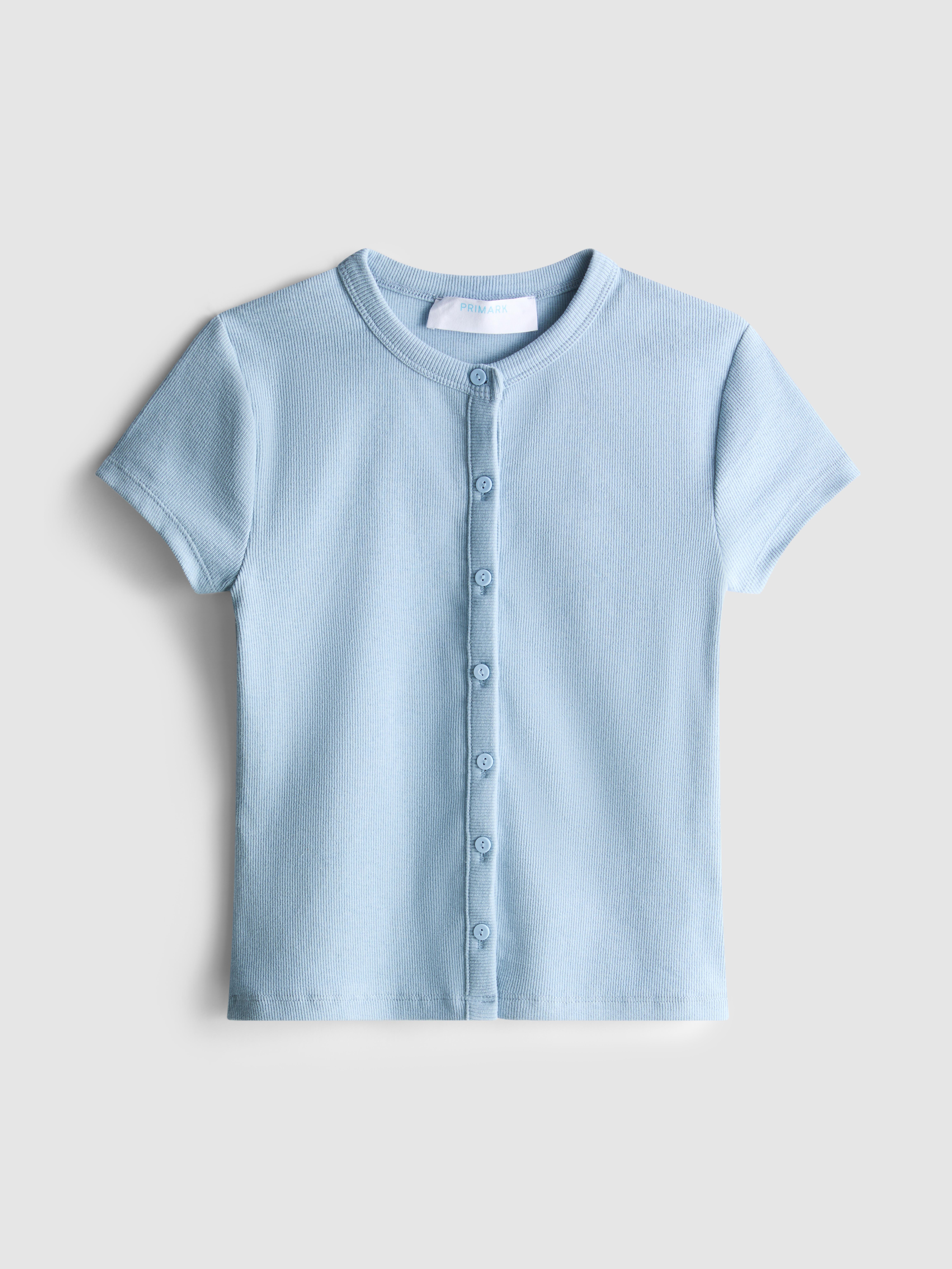 Cap Sleeve Button Down Tee