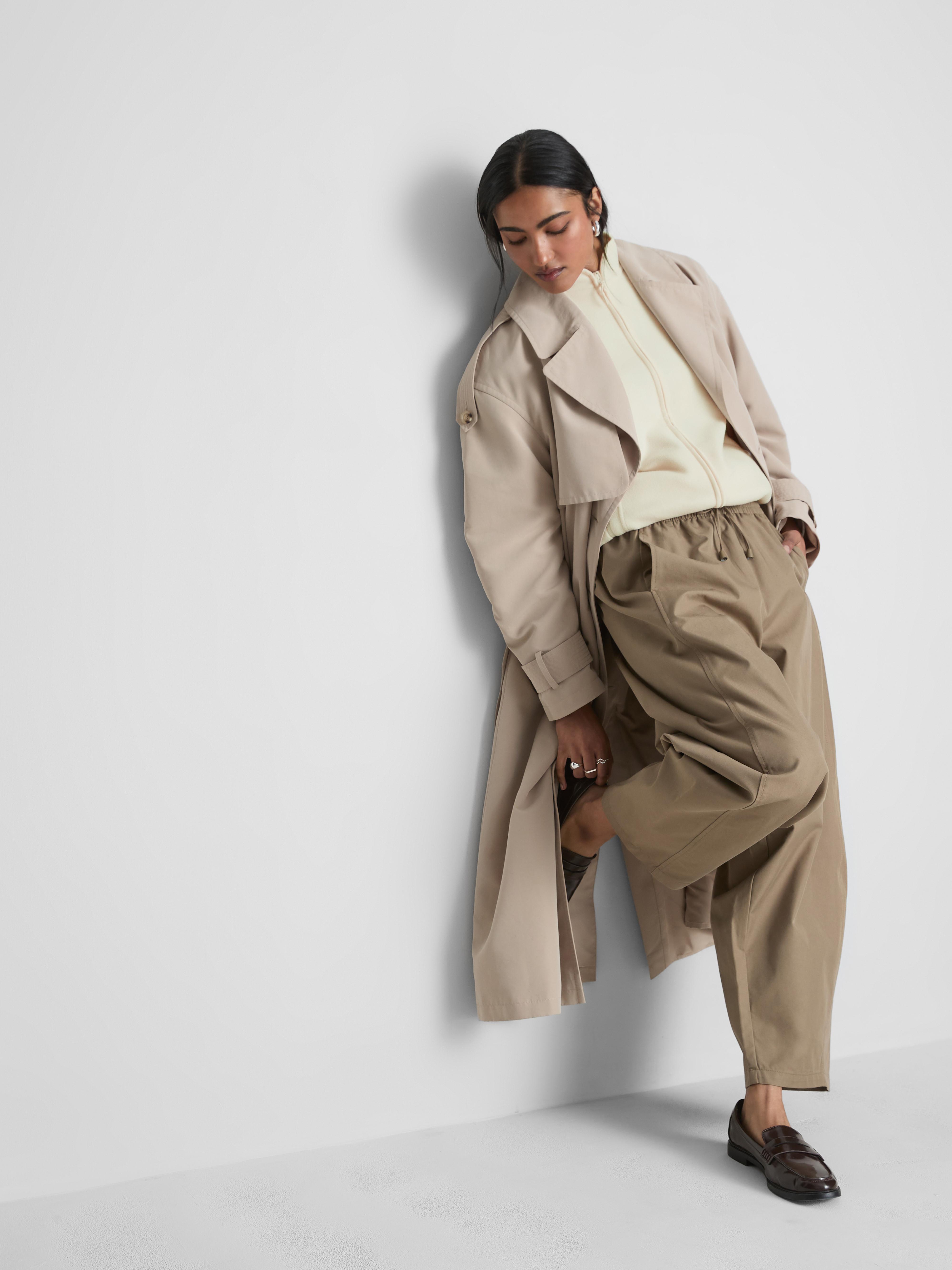 Women's Ivory Zip Through Fleece