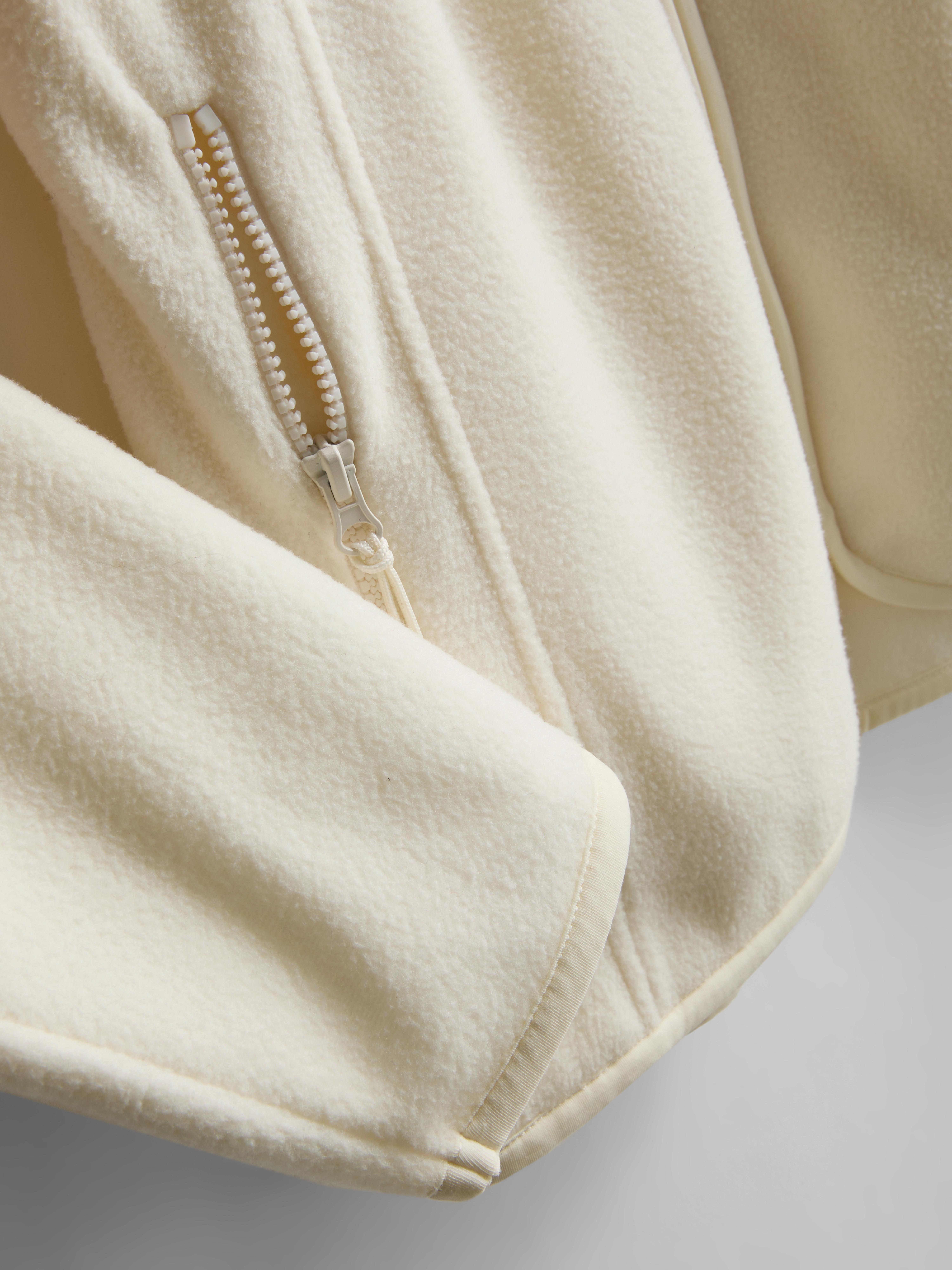 Women's Ivory Zip Through Fleece