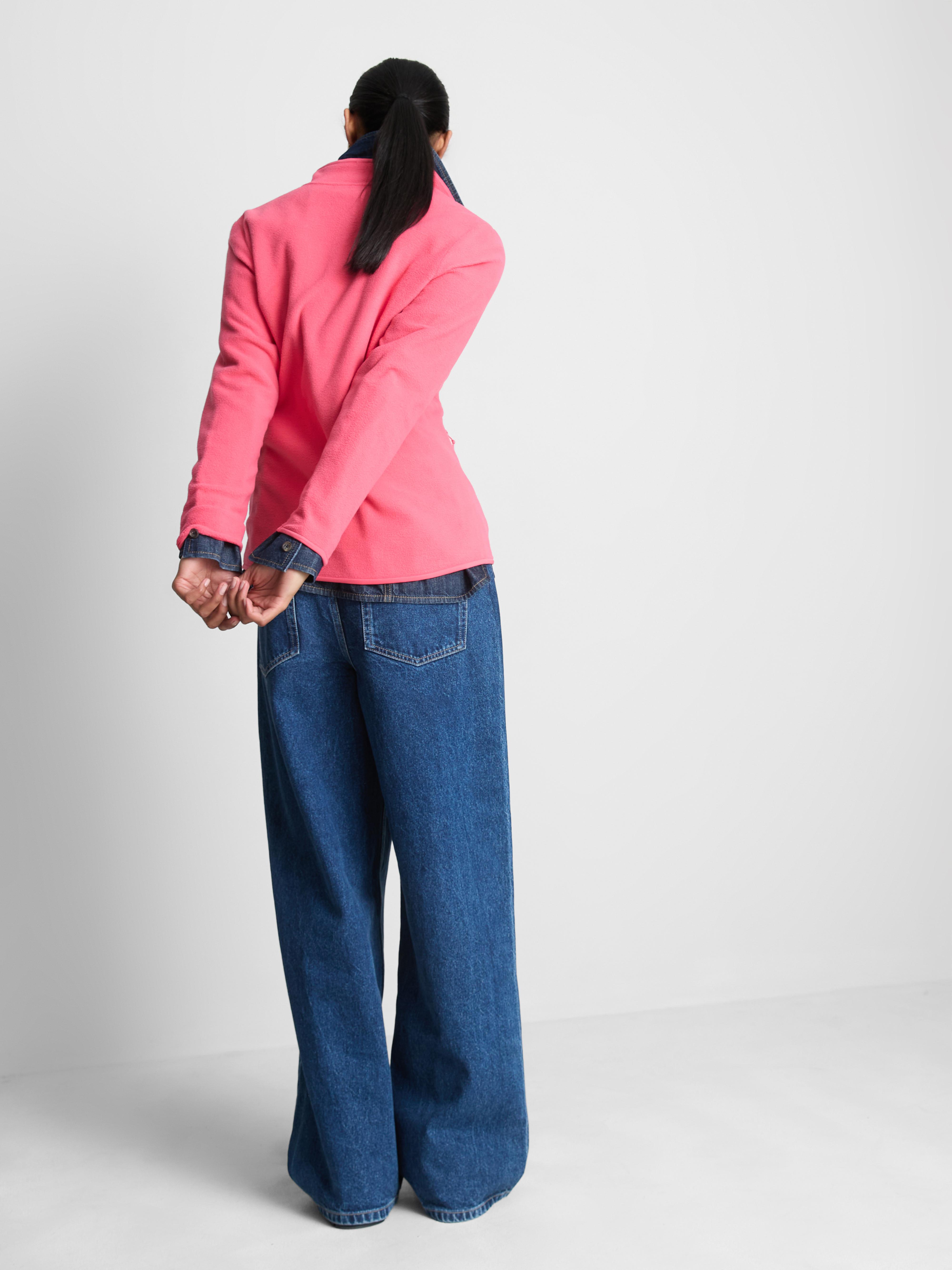 Women's Pink Zip Through Fleece