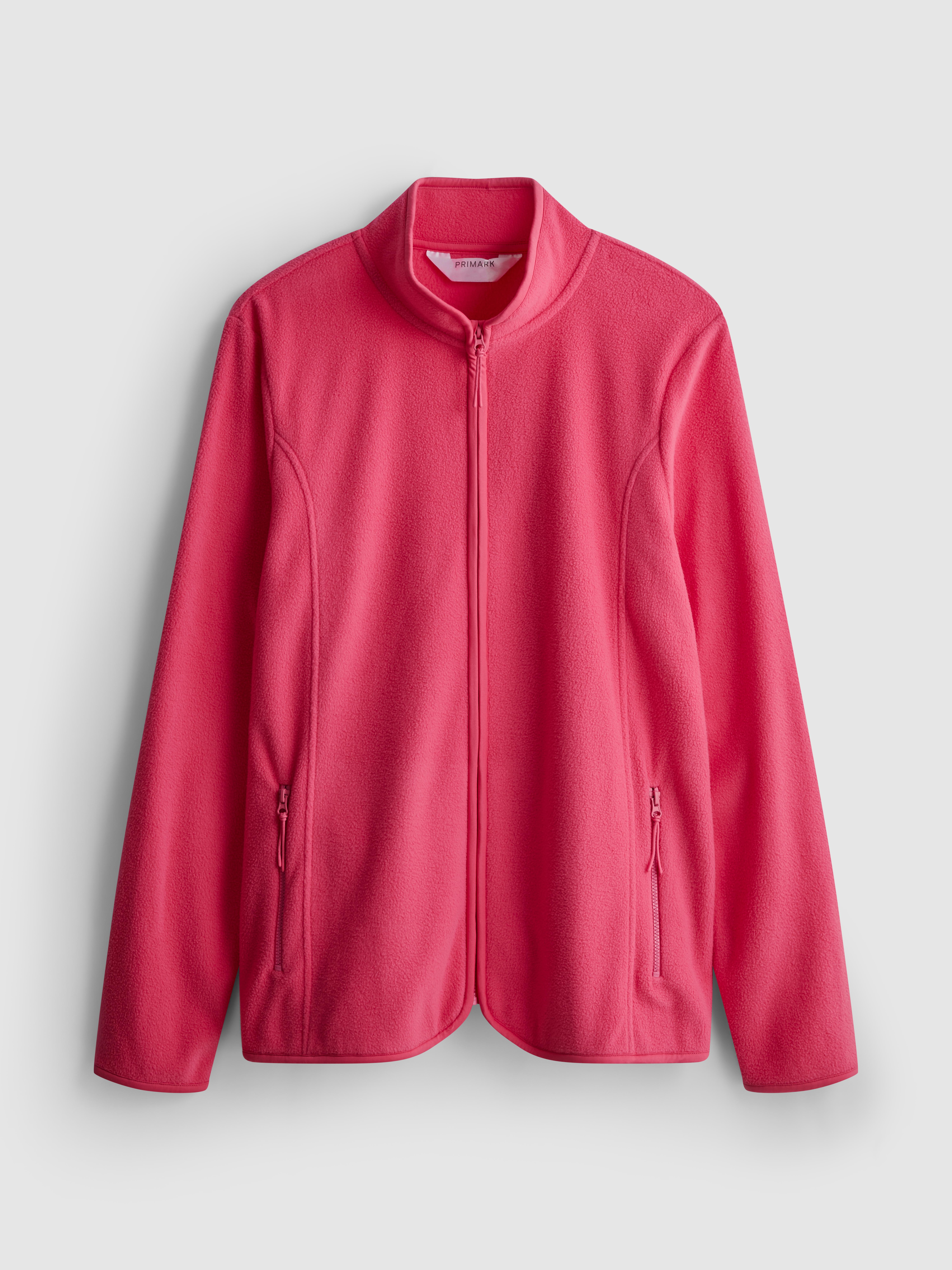 Women's Pink Zip Through Fleece