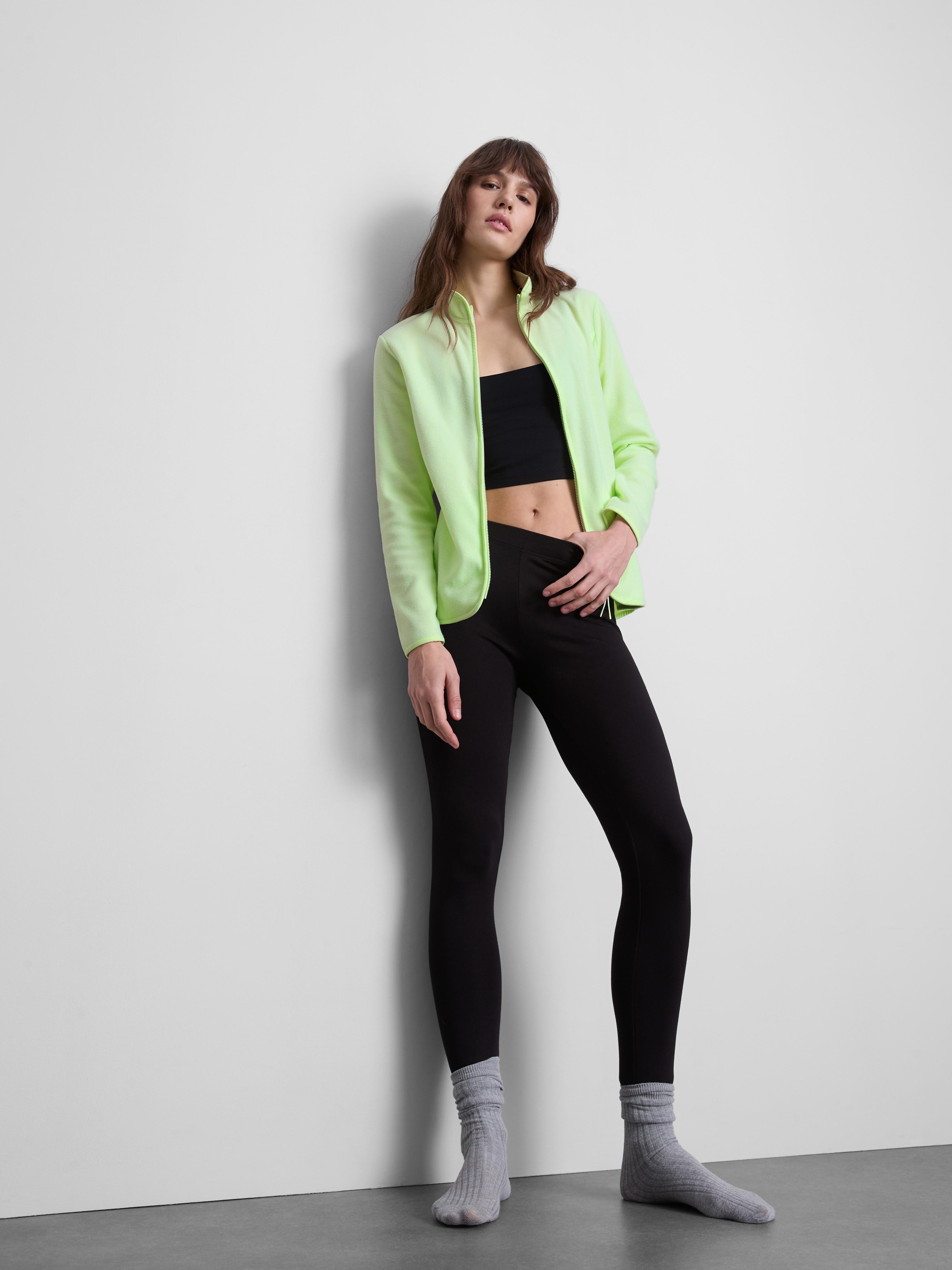 Women's Light Green Zip Through Fleece