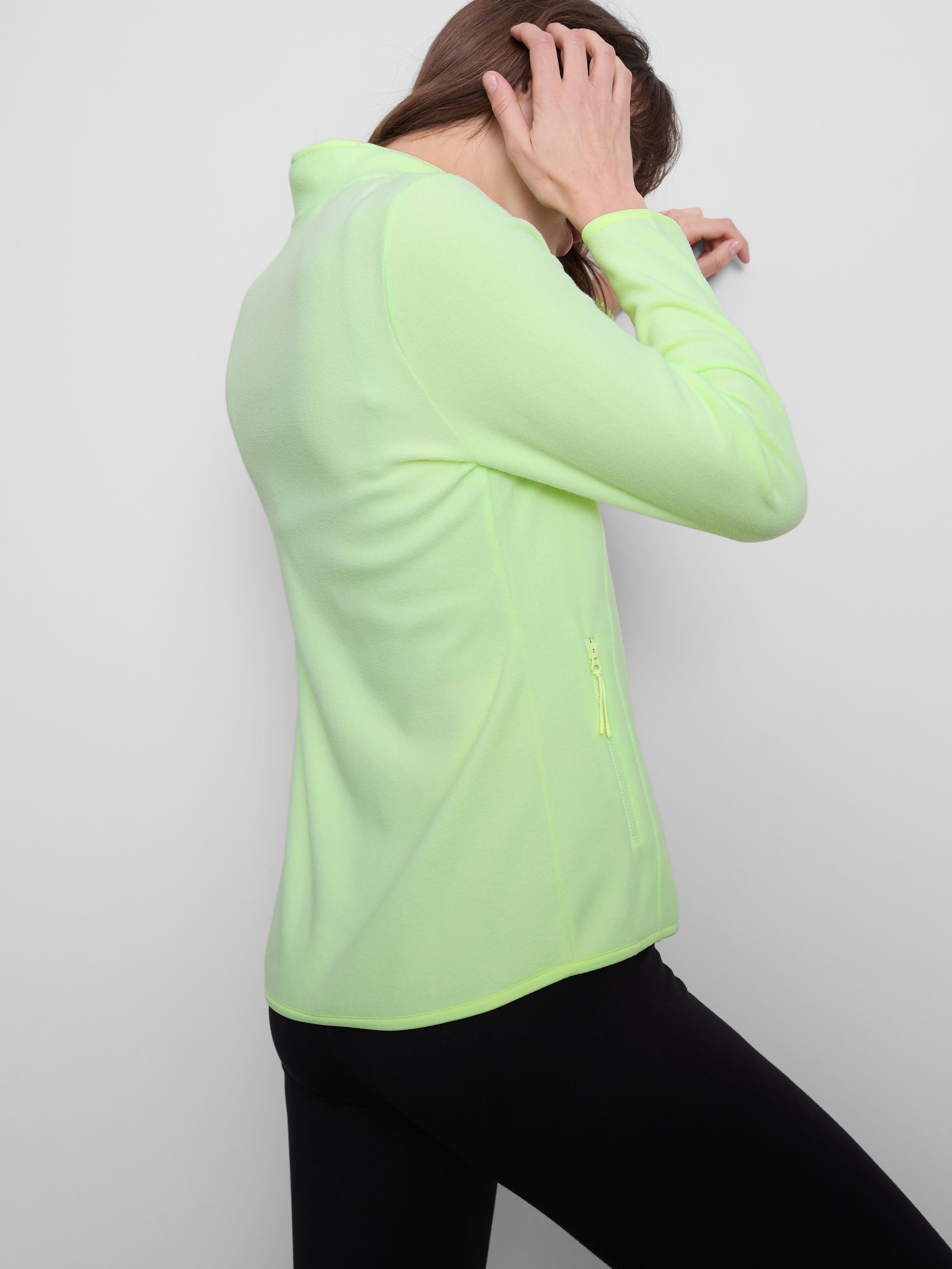 Women's Light Green Zip Through Fleece