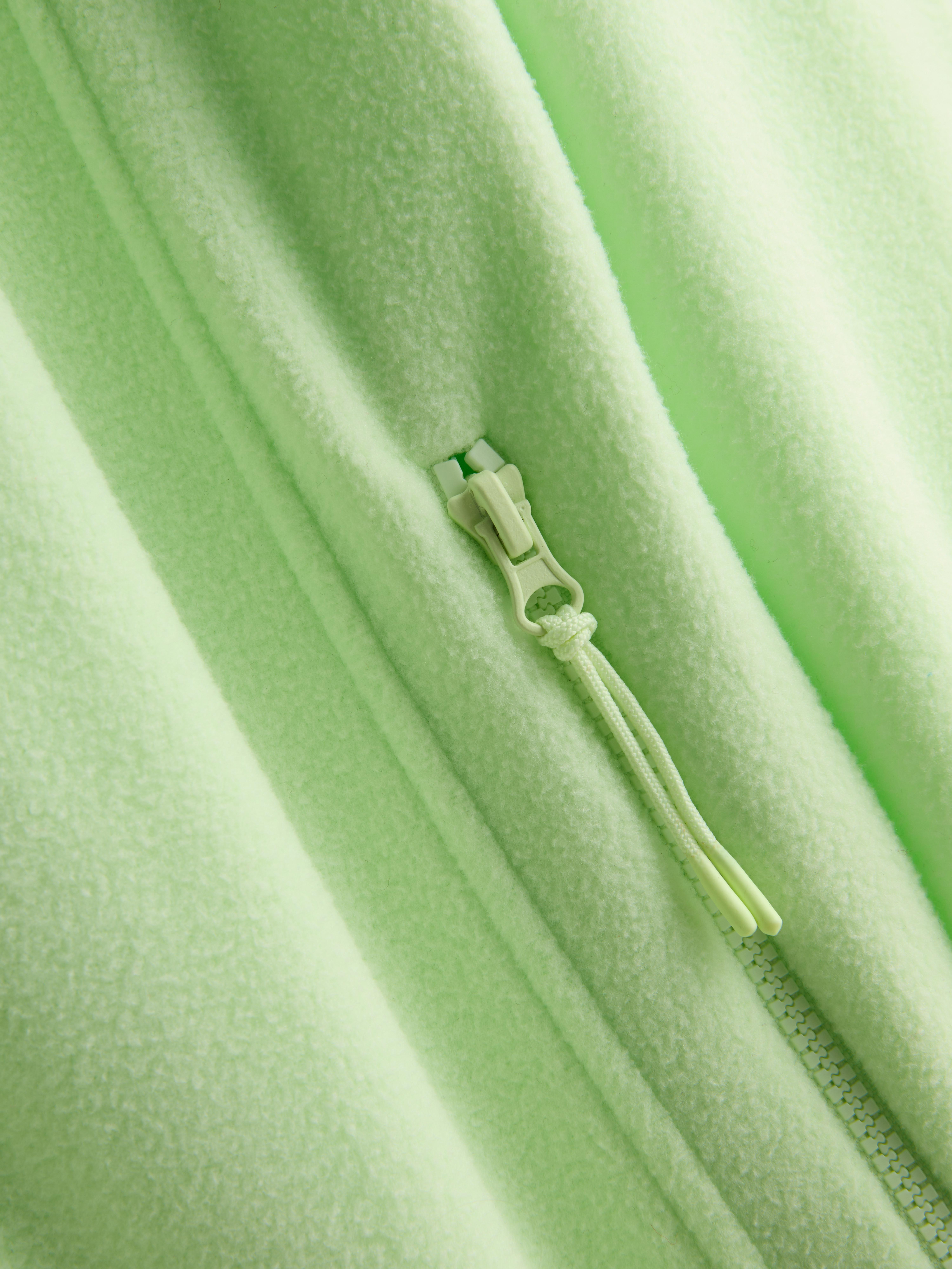 Women's Light Green Zip Through Fleece