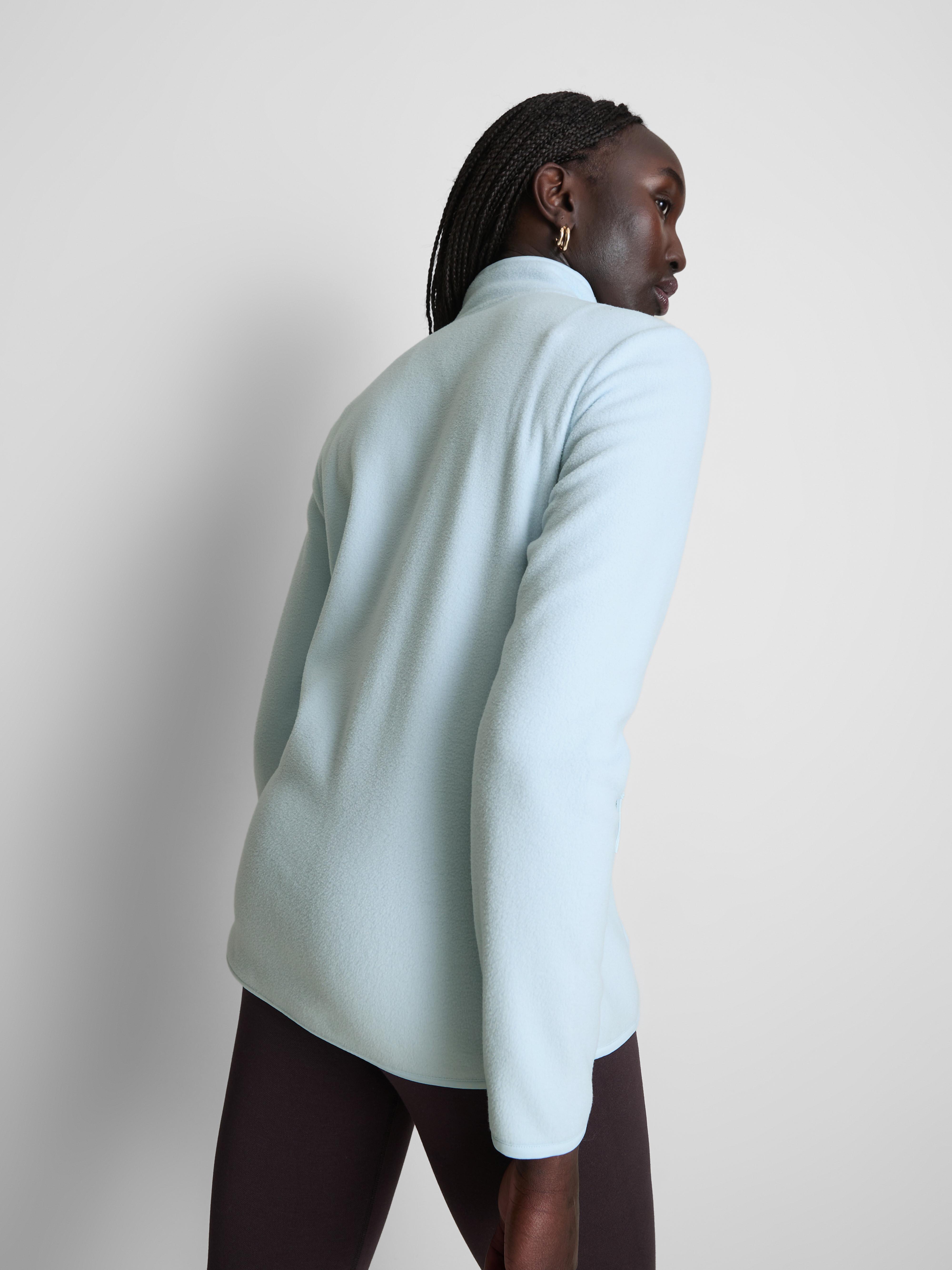 Women's Light Blue Zip Through Fleece