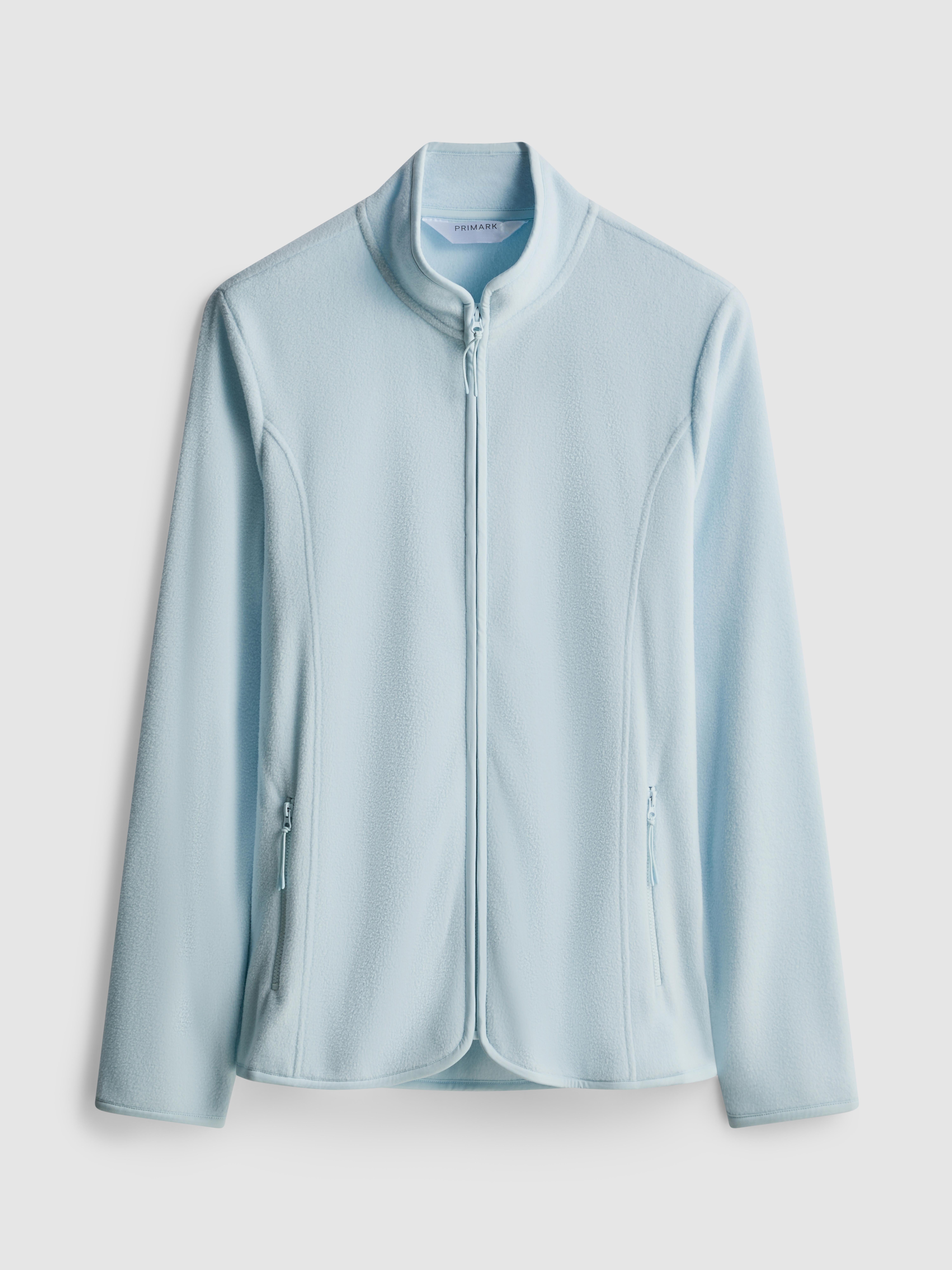Women's Light Blue Zip Through Fleece