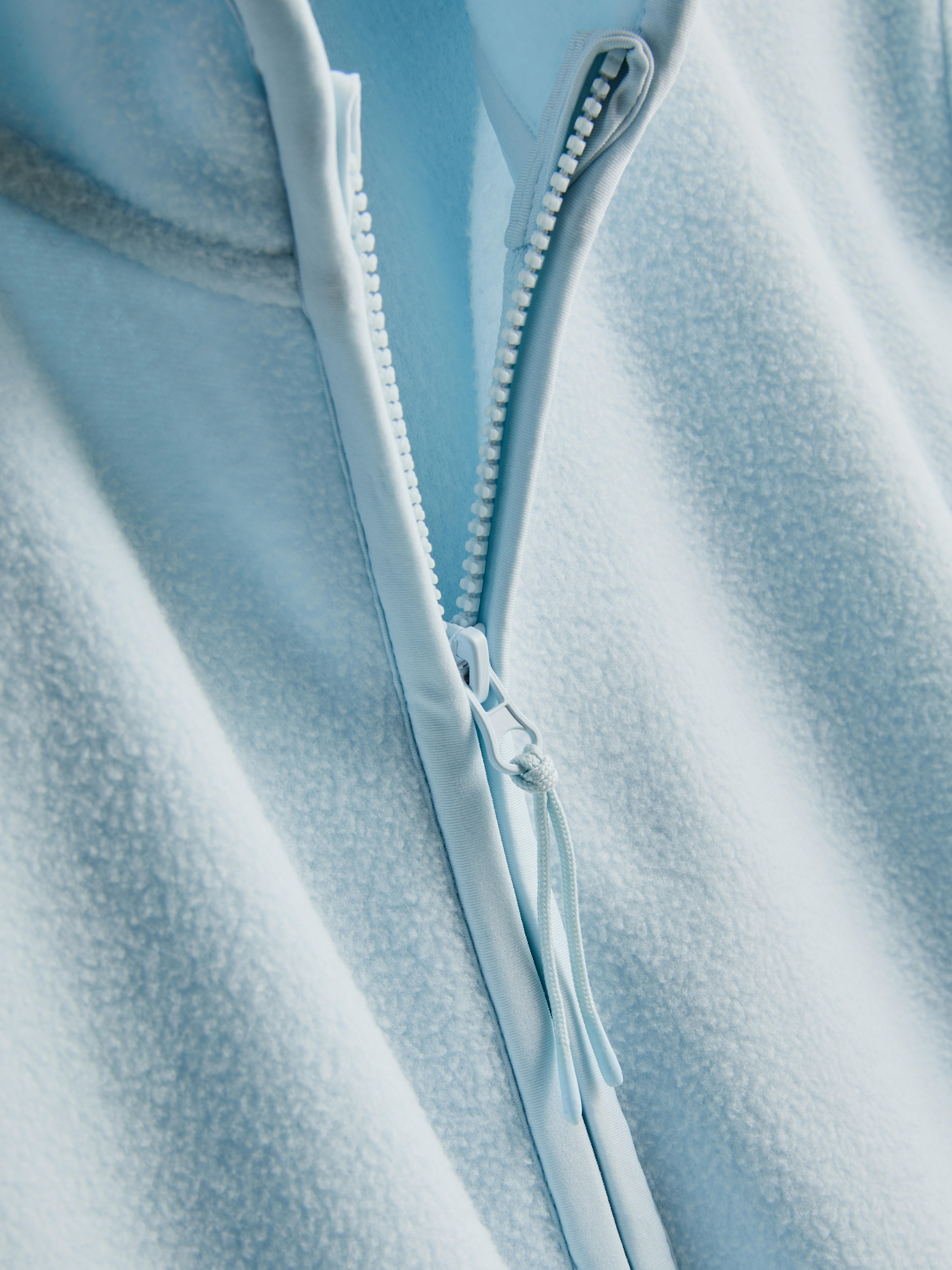 Women's Light Blue Zip Through Fleece