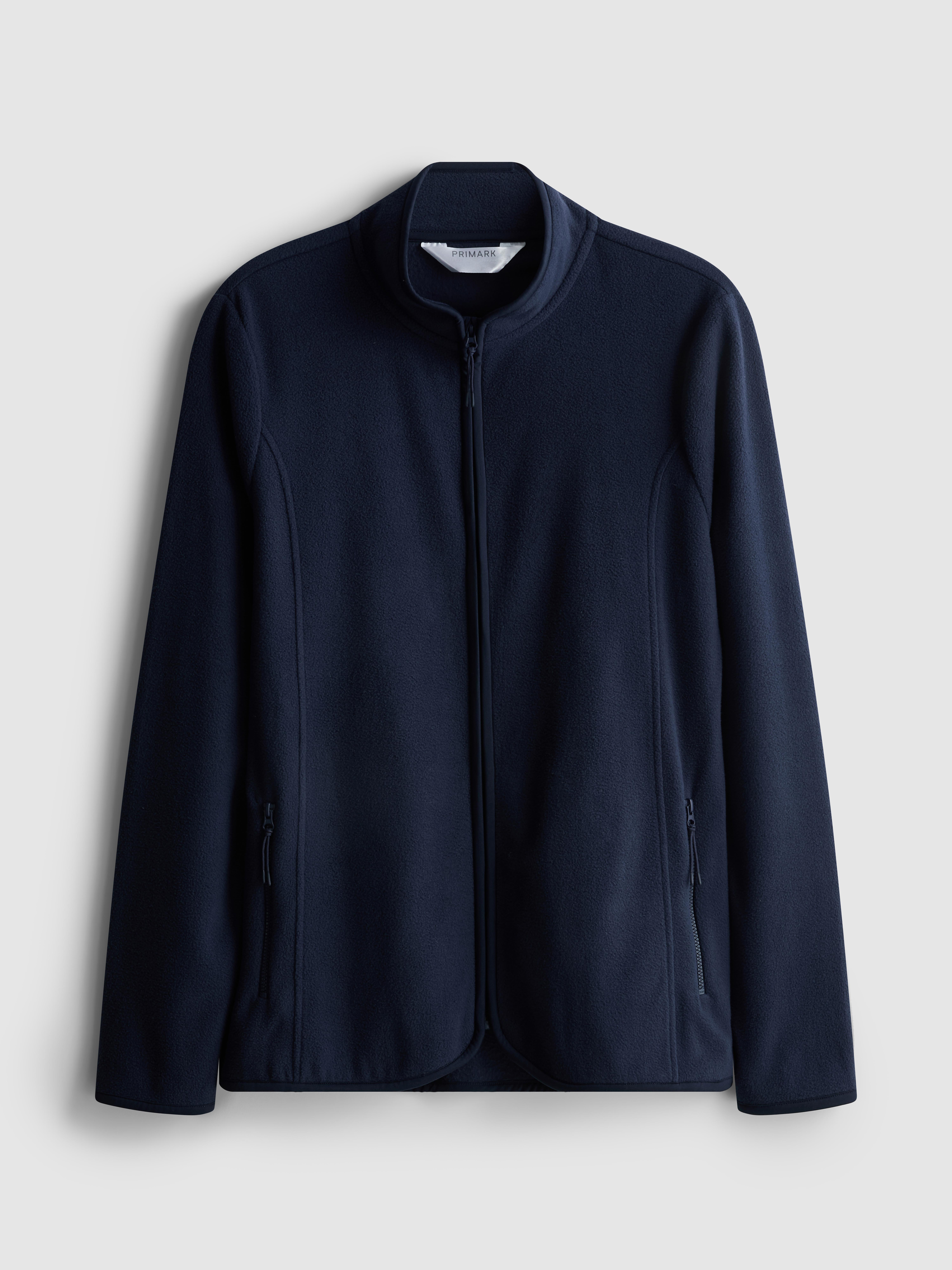 Women's Navy Zip Through Fleece