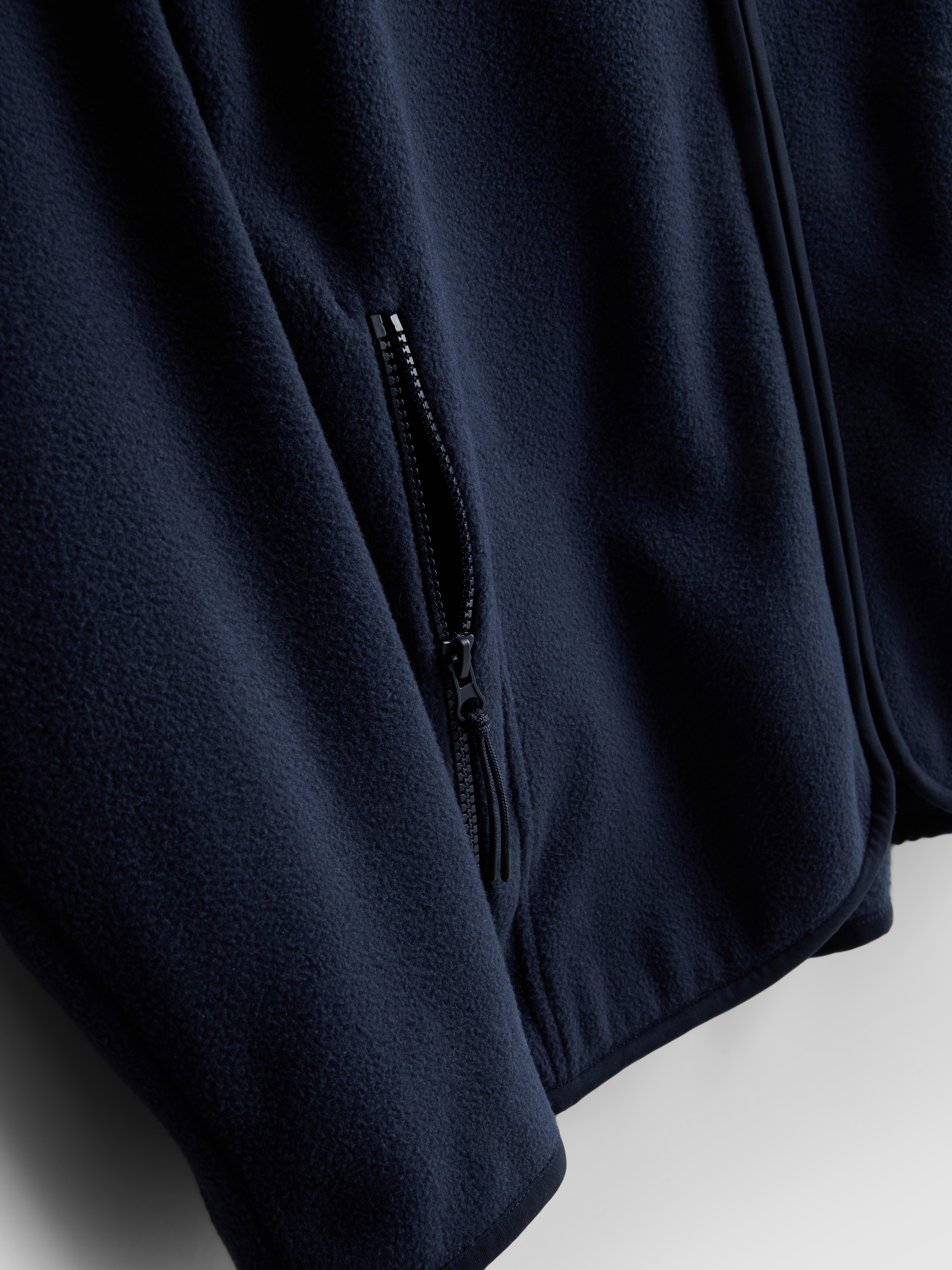 Women's Navy Zip Through Fleece